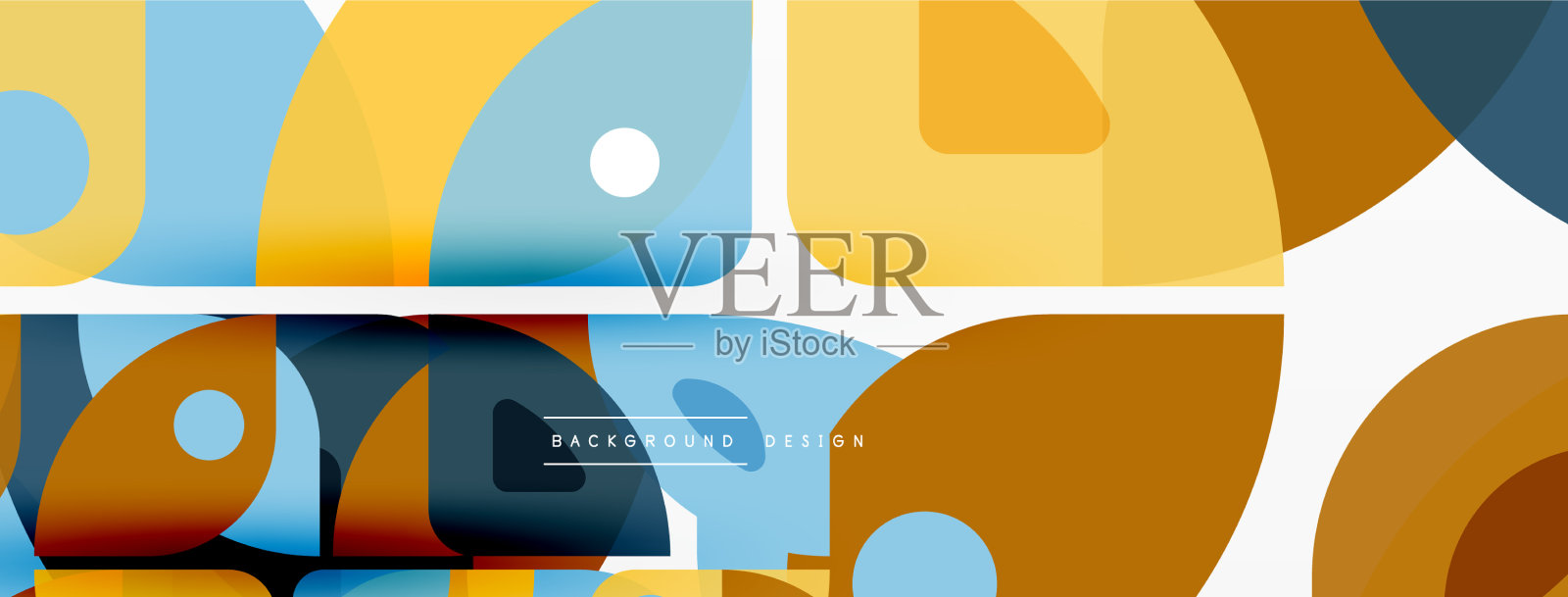 彩色最小几何抽象背景插画图片素材