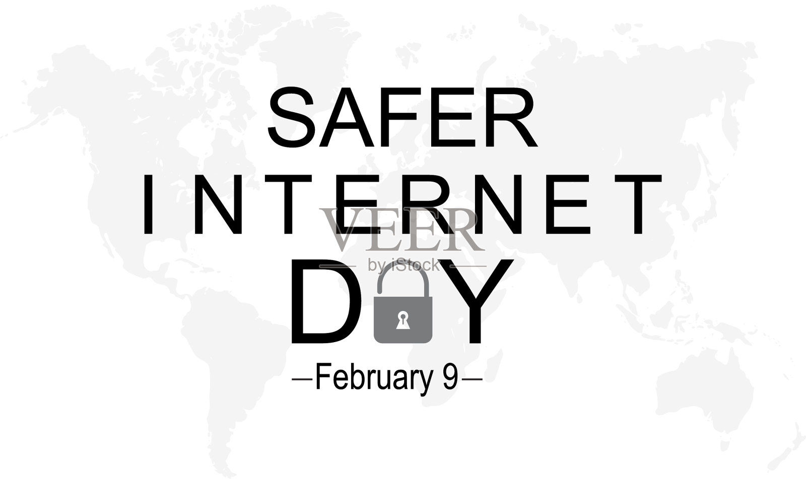 更安全的互联网日网络安全理念插画图片素材