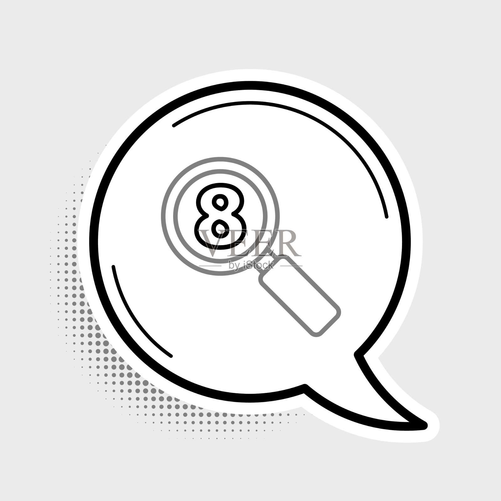 行搜索8三月图标孤立于灰色插画图片素材