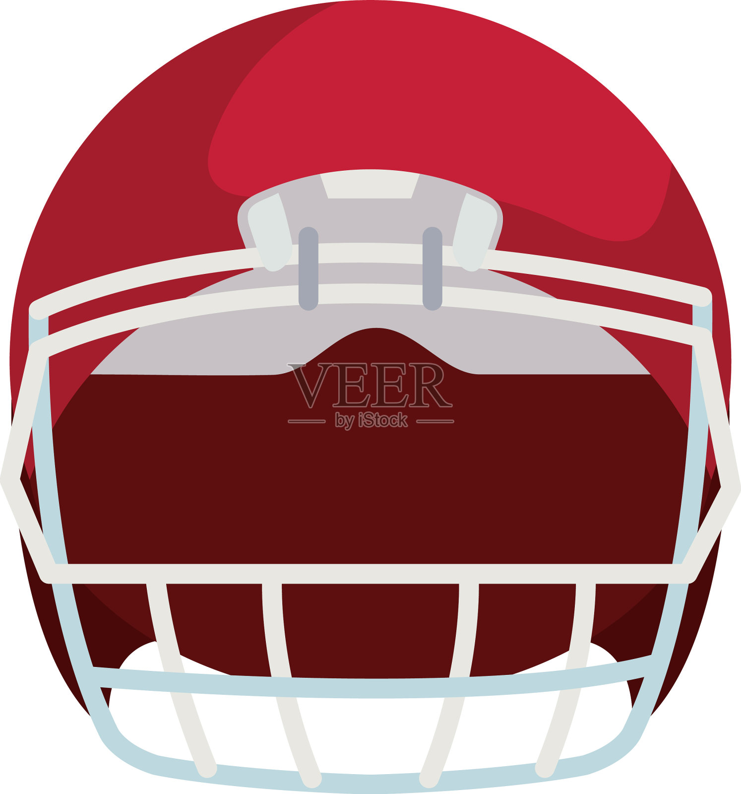 美式足球红色头盔设计元素图片