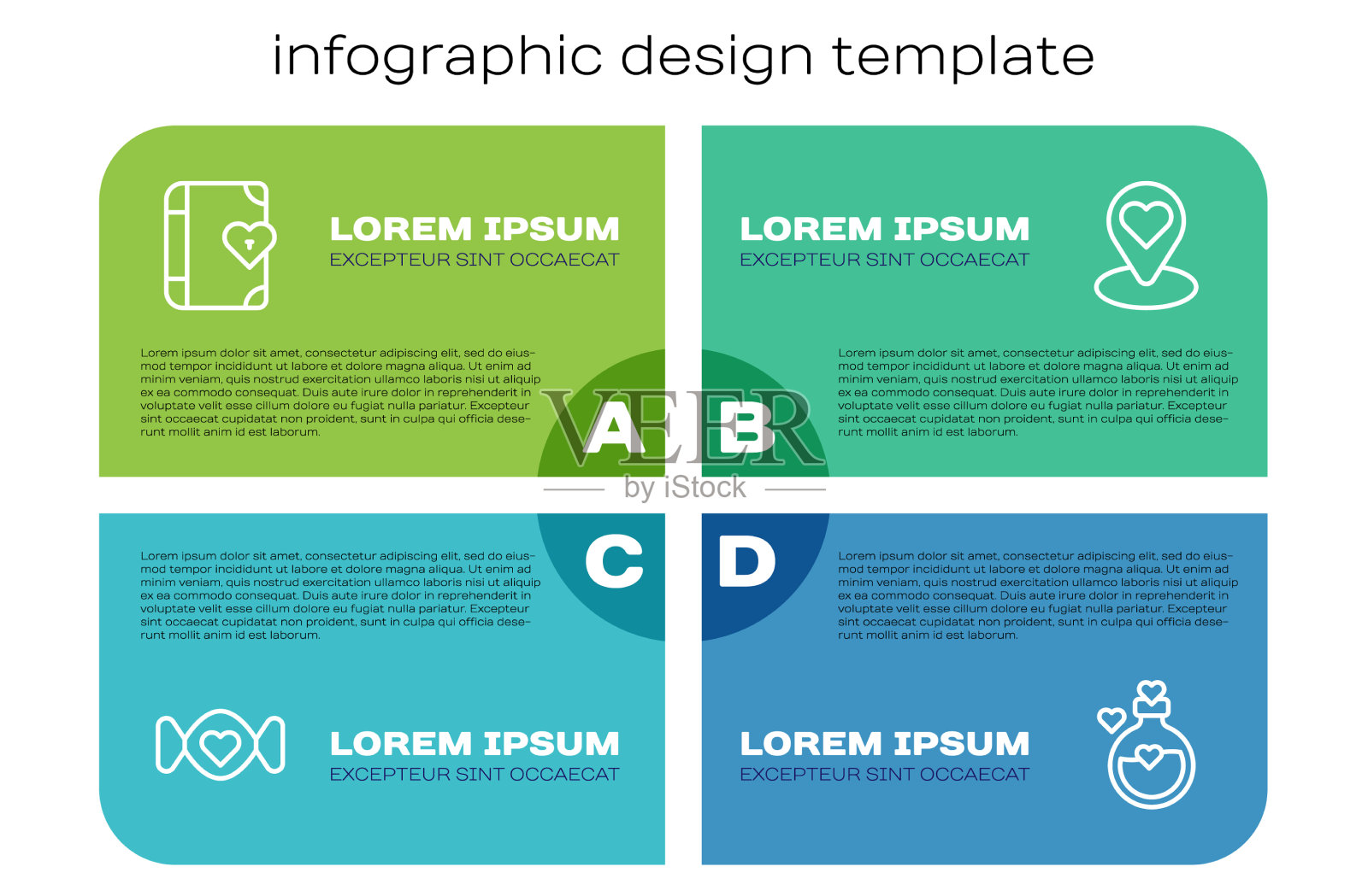 设定线糖果爱日记瓶与爱插画图片素材