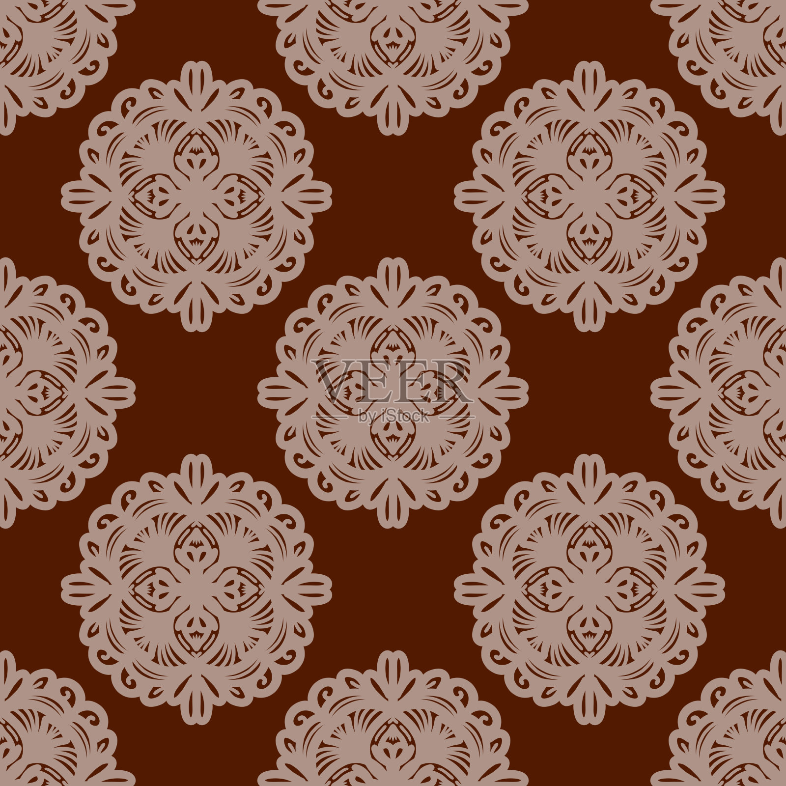 重复的复古几何图案。织物印刷。无缝图案背景，马赛克装饰，复古风格。在织物上设计印花插画图片素材