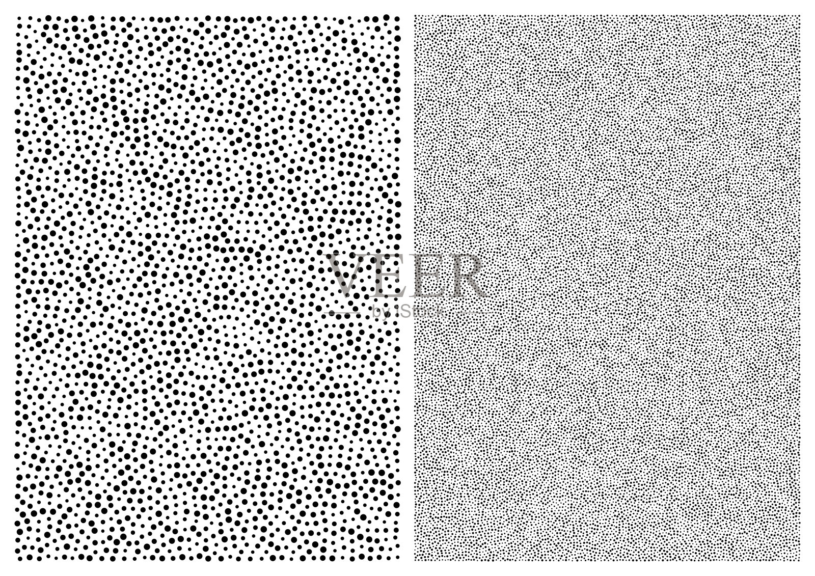 随机的半色调点图案背景，a4大小。A4格式。点纹理。矢量插图。插画图片素材