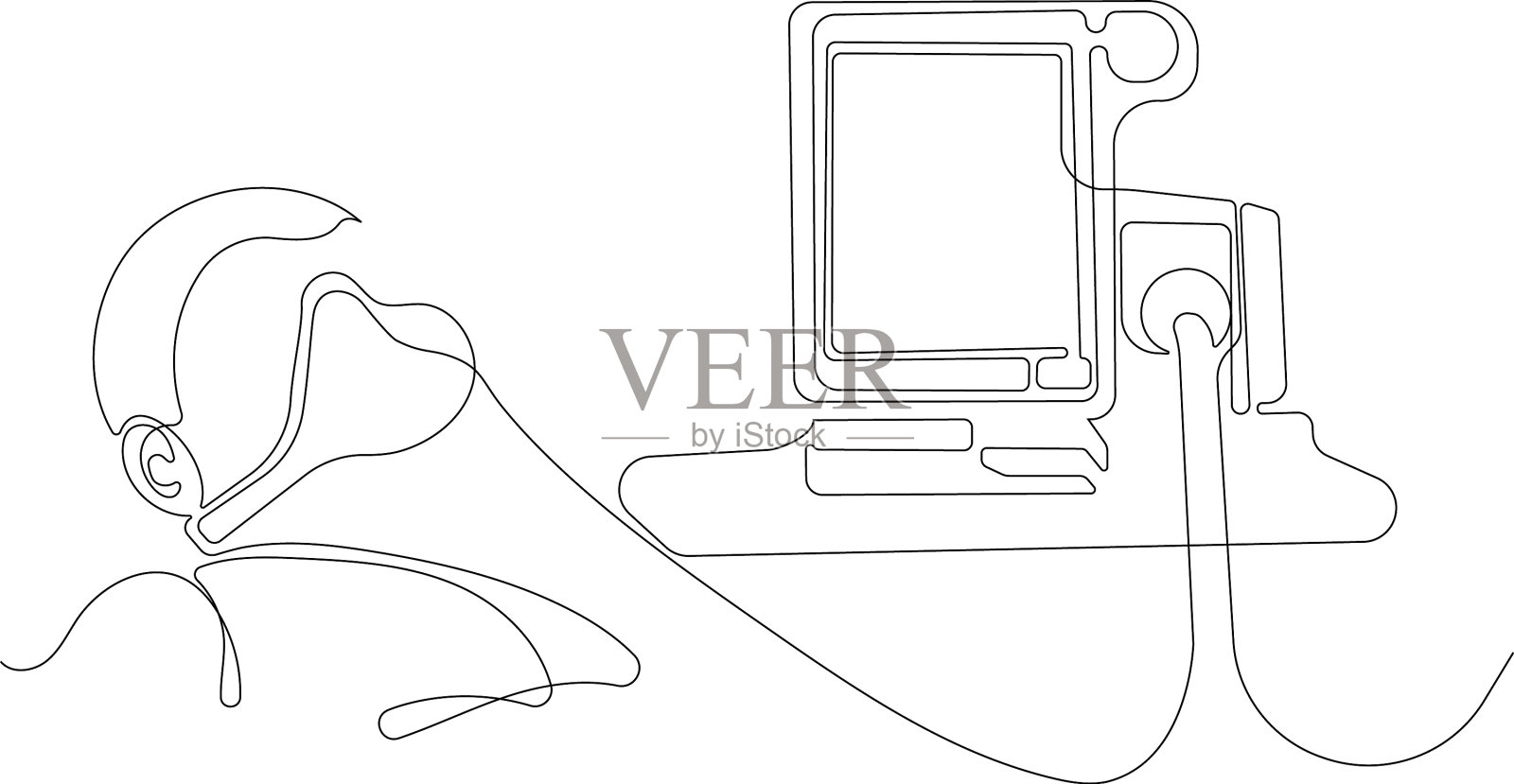 冠状病毒造成的严重肺炎后果插画图片素材