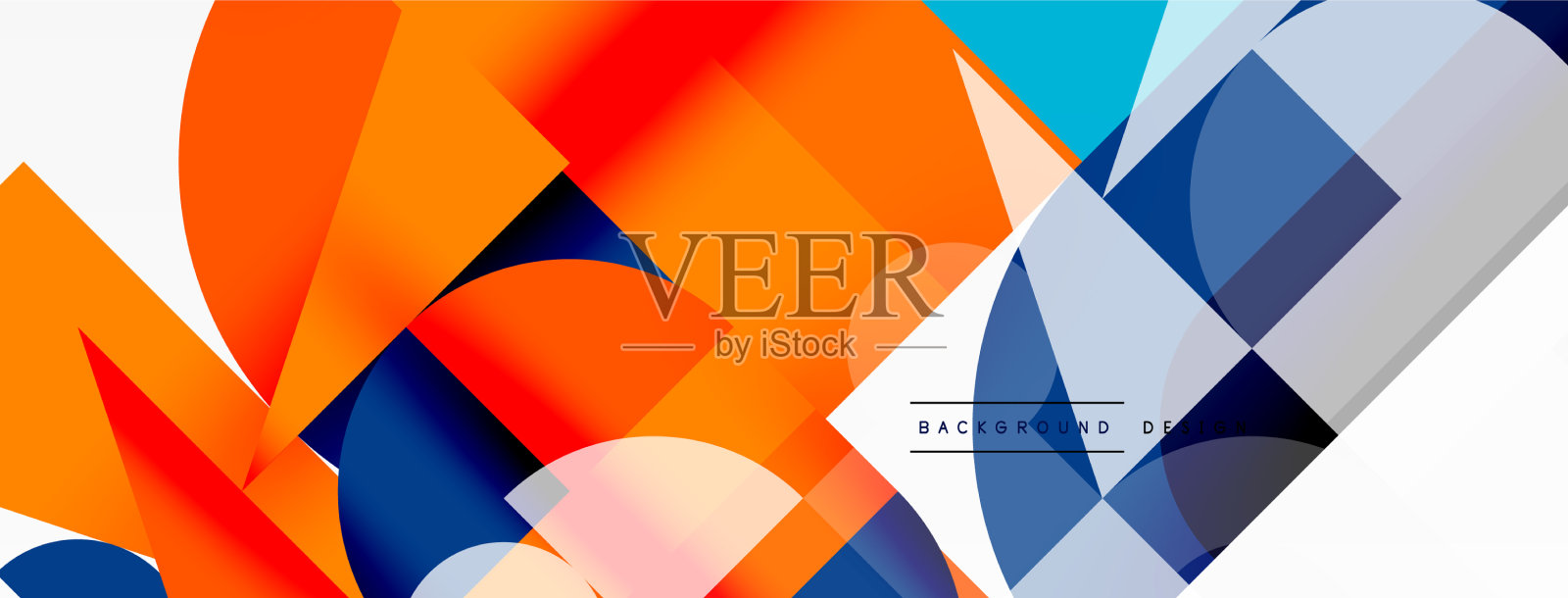 最小几何抽象背景圆插画图片素材