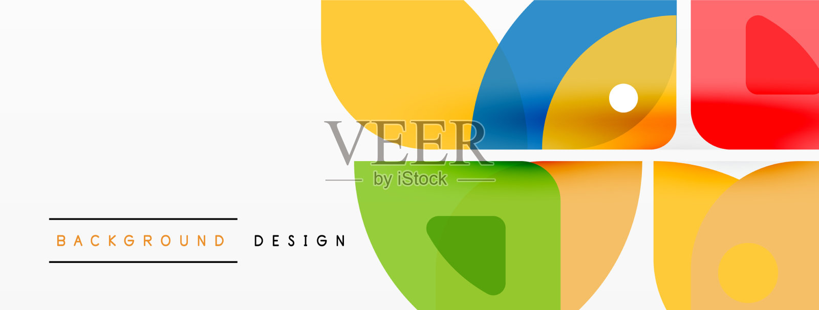 彩色最小几何抽象背景插画图片素材