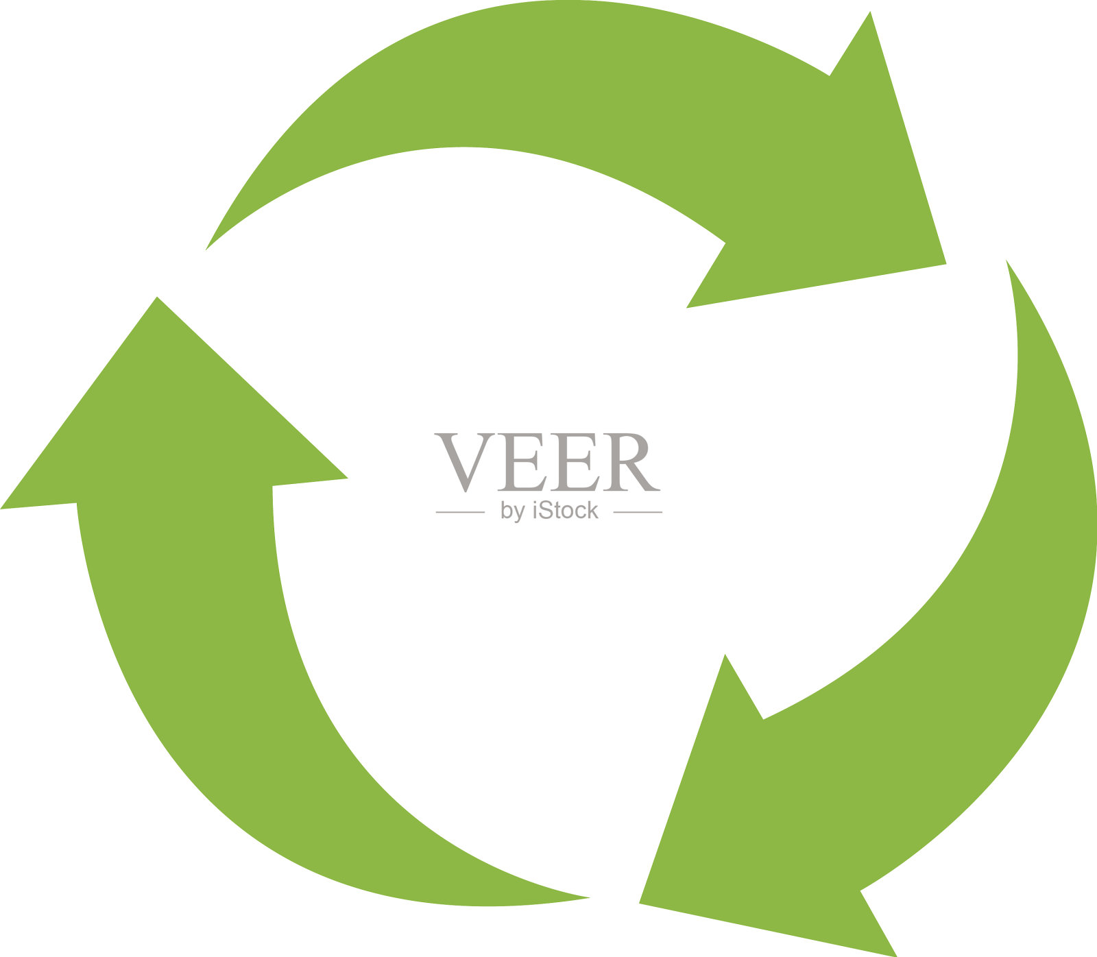 回收标志孤立图标在白色设计元素图片