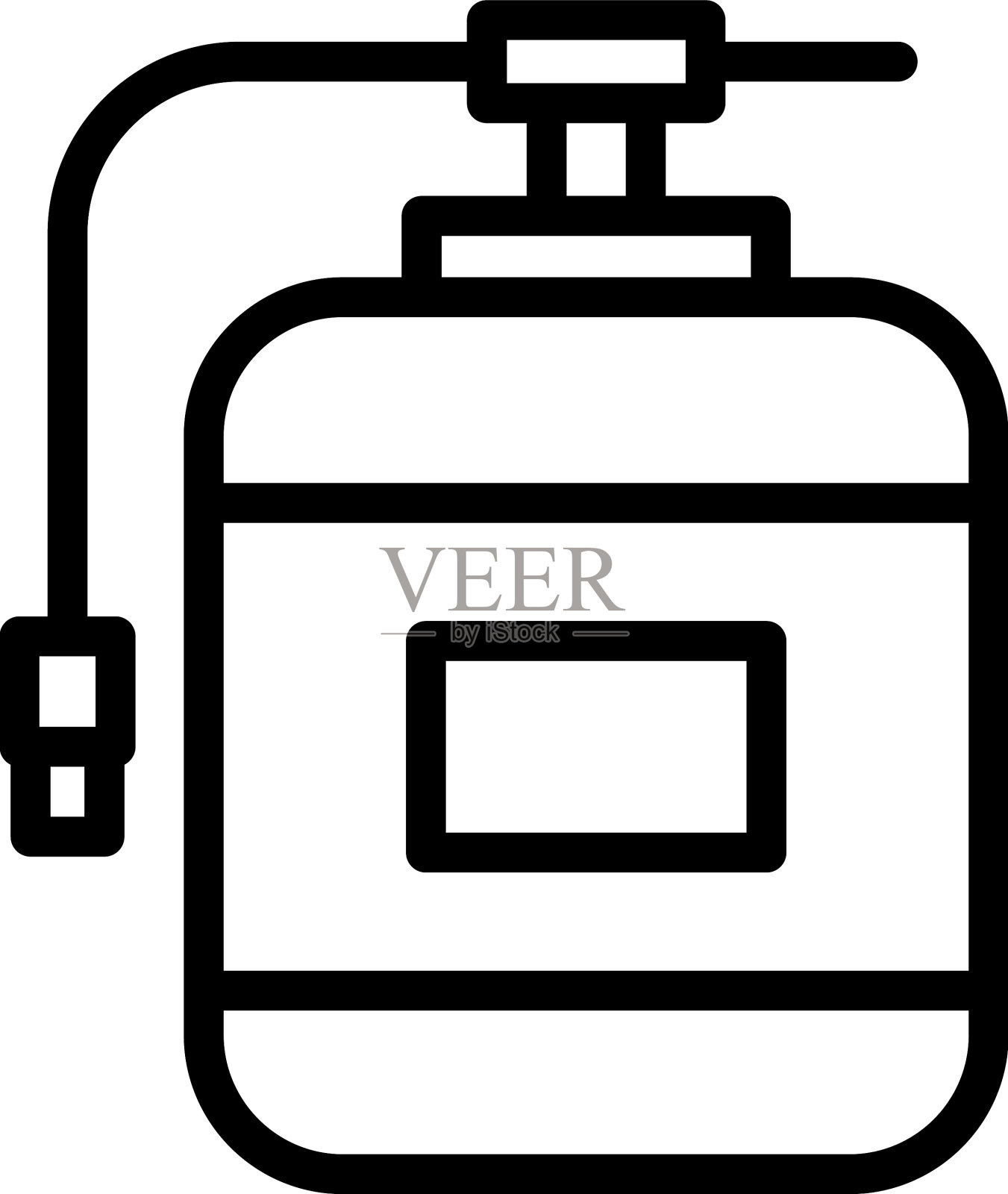 水泵水箱图标轮廓渗透水插画图片素材