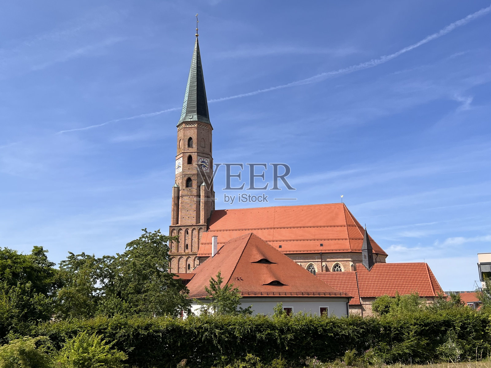 巴伐利亚的丁戈芬下巴伐利亚德国南部圣圣约翰教堂照片摄影图片