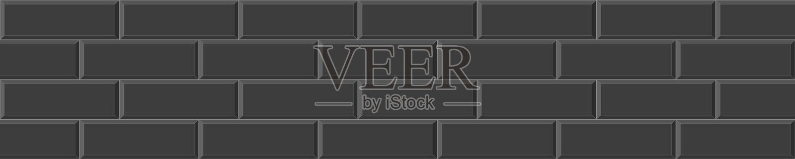 厨房或浴室黑色瓷砖无缝图案插画图片素材