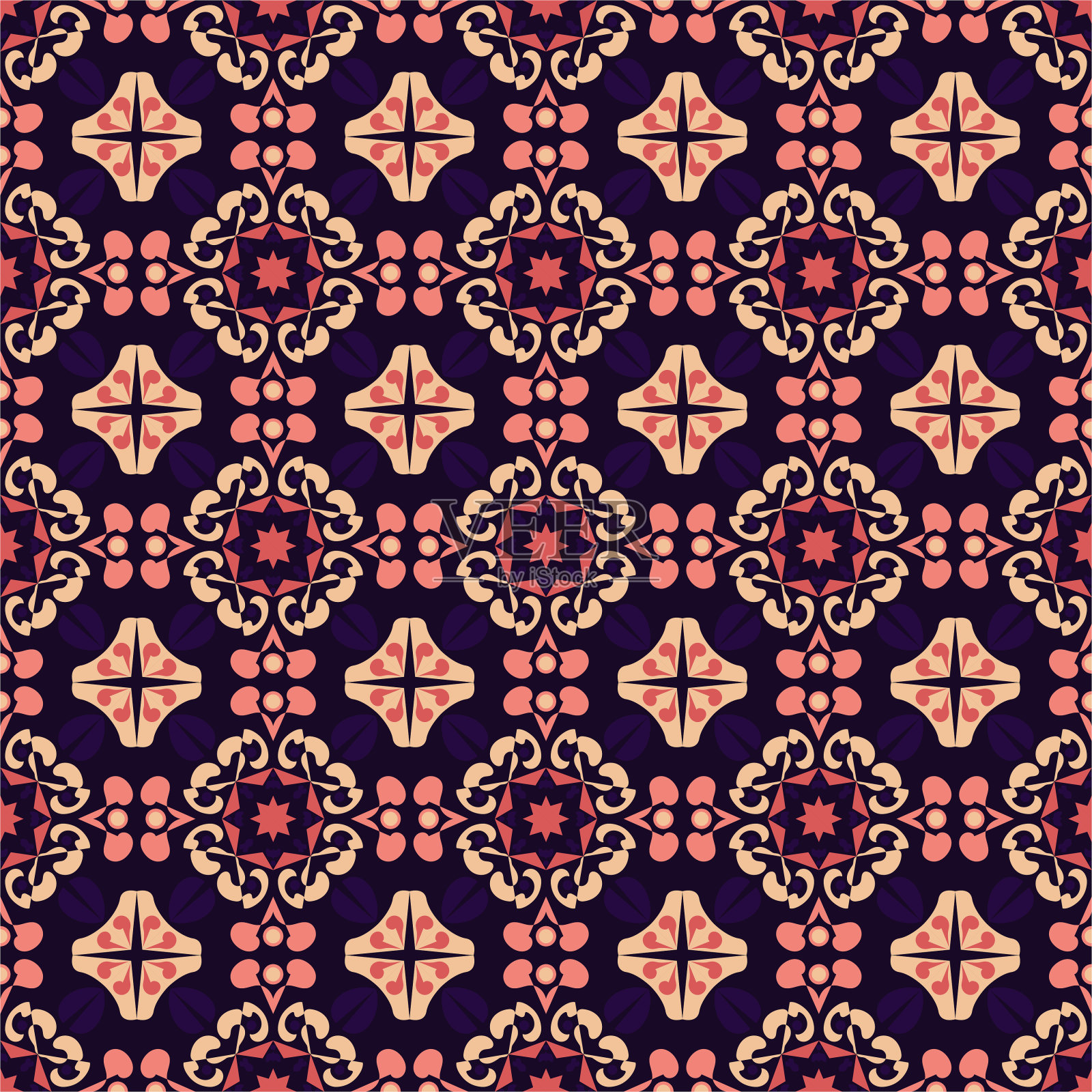 自然无缝图案花园花卉背景锦缎艺术插画图片素材