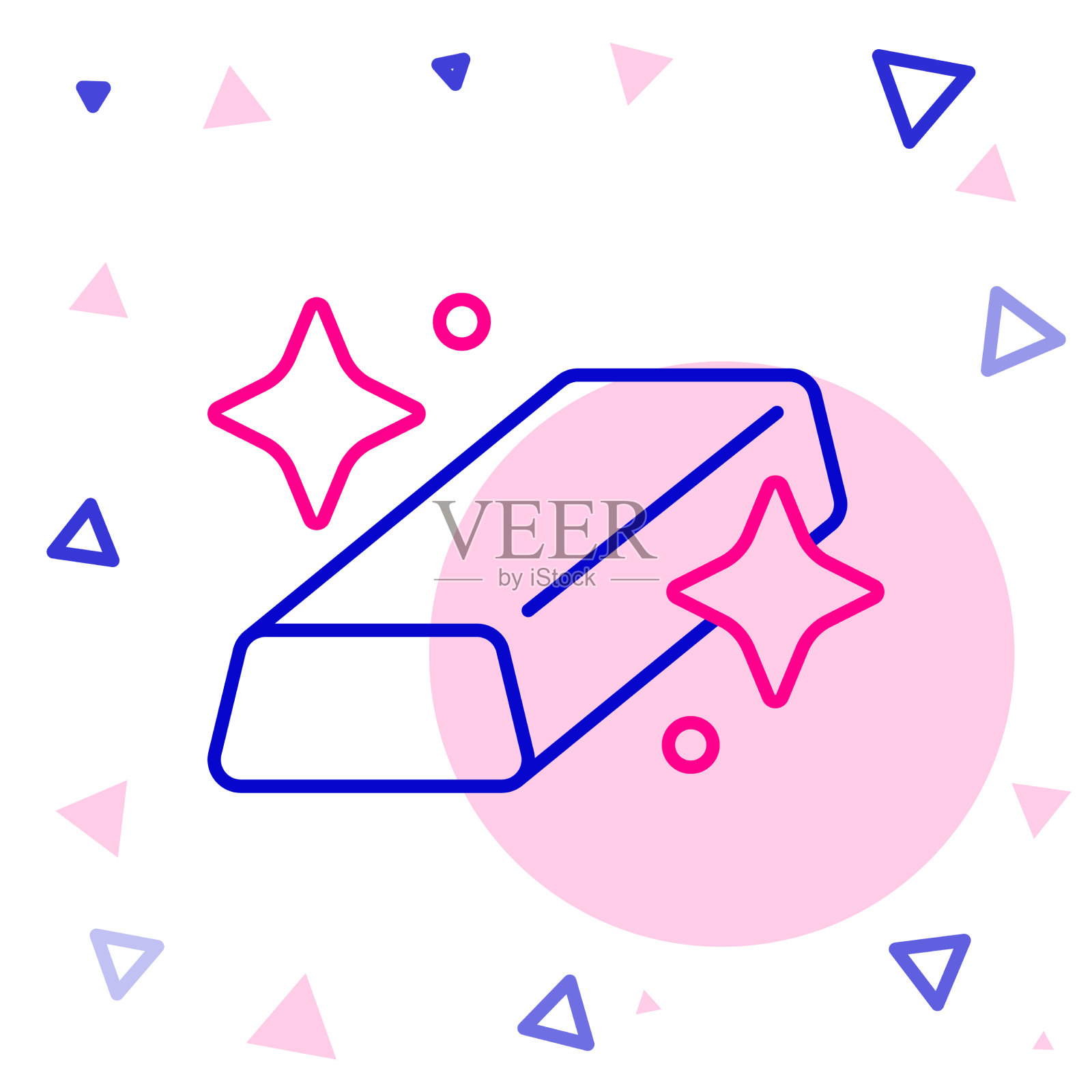 线金条图标孤立在白色背景插画图片素材