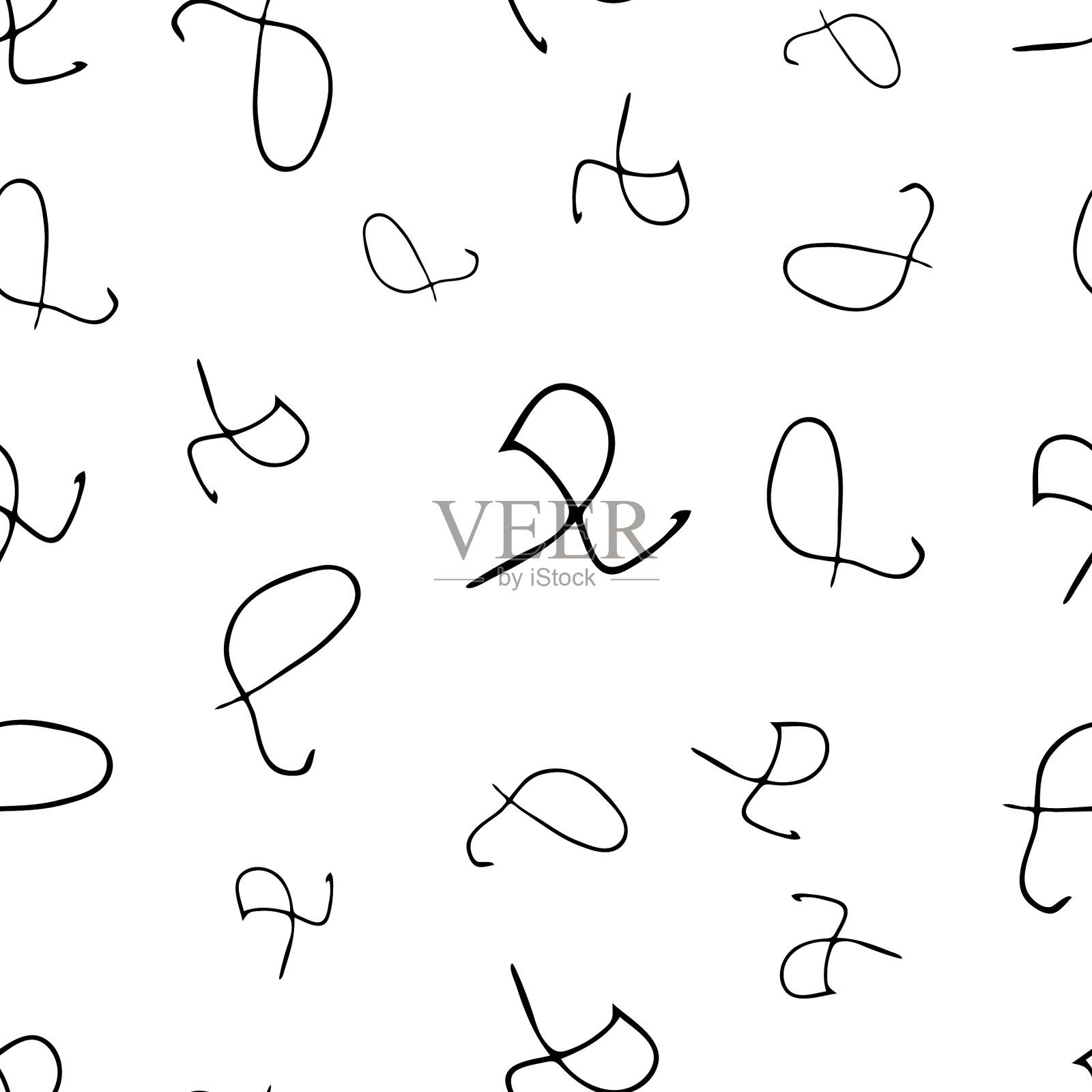 无缝图案与黑色铅笔笔触设计元素图片