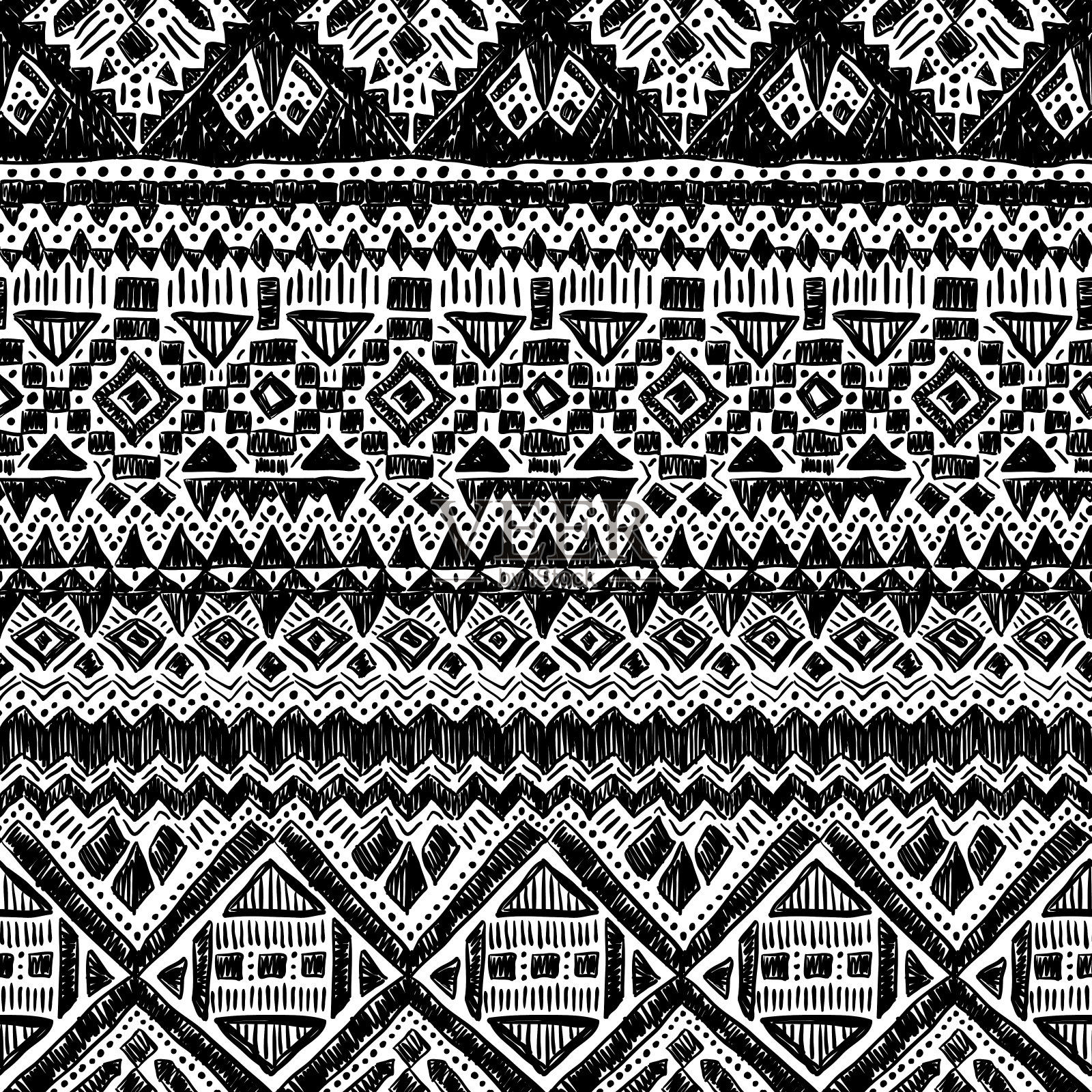 结构模式。部落的点缀。民族风格的纹理。绣花效果说明。矢量时尚服装纺织品设计，室内元素或印刷产品。插画图片素材