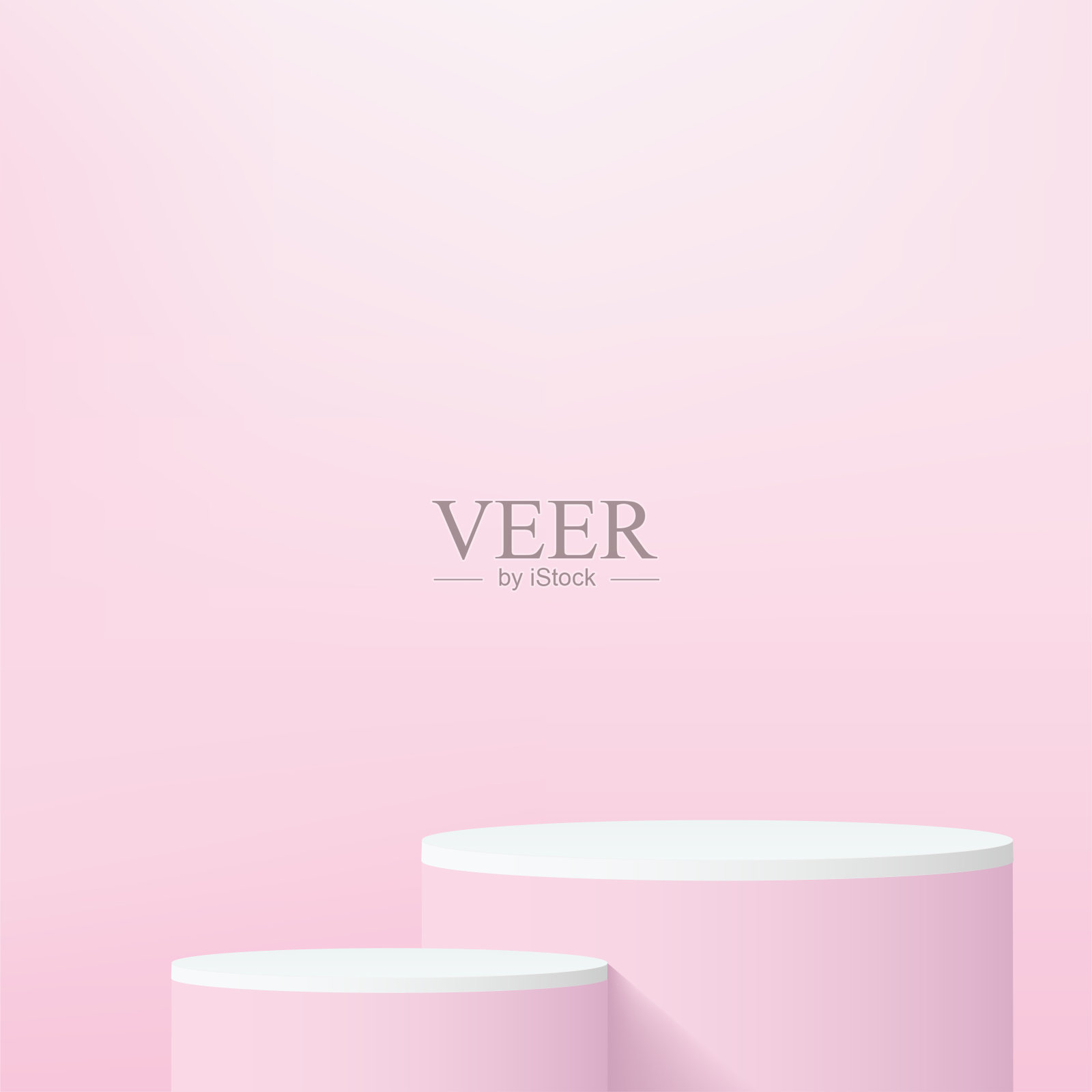 抽象的背景与粉红色讲台的颜色。向量插画图片素材