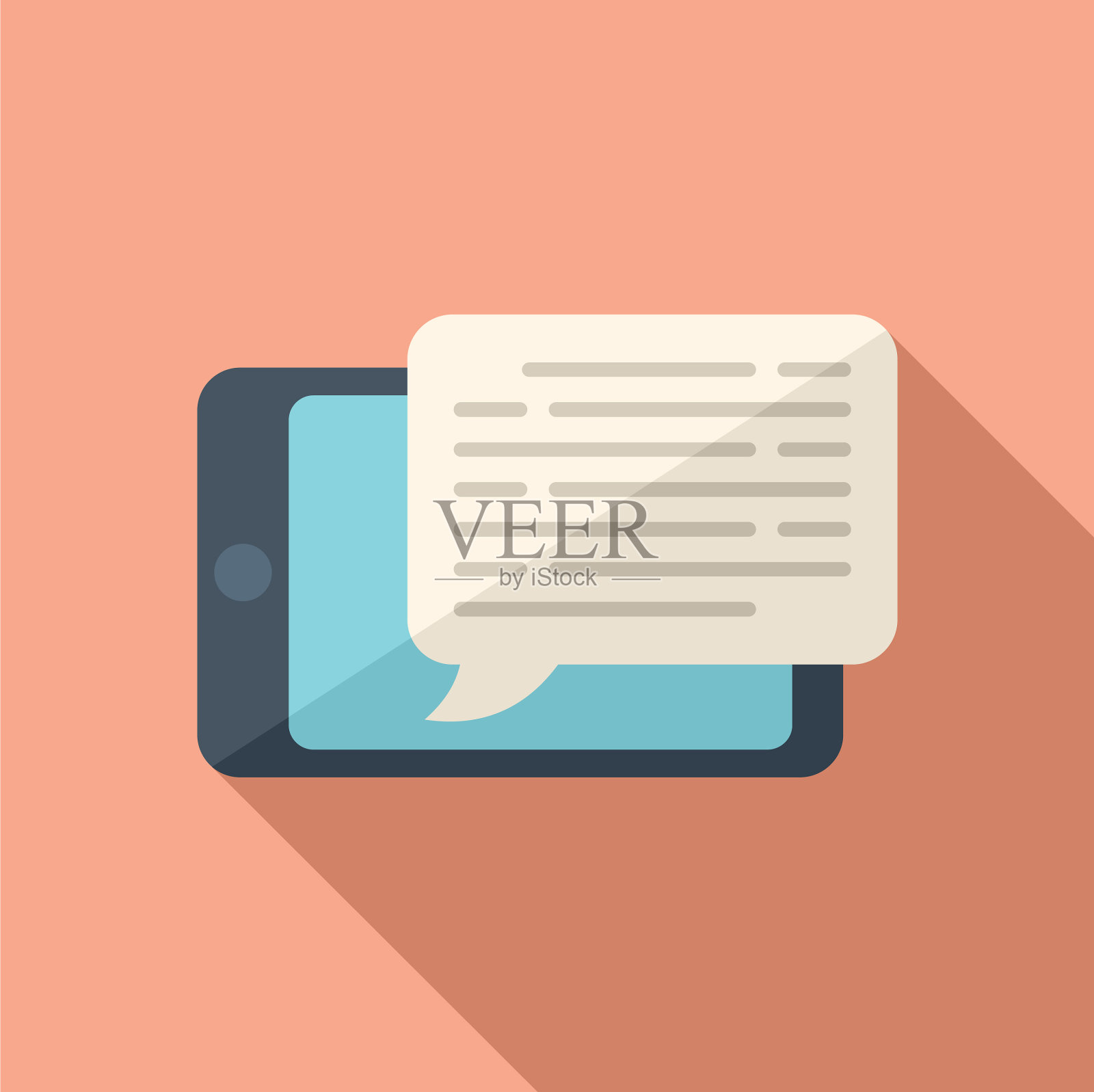 在线学习信息图标平距离插画图片素材