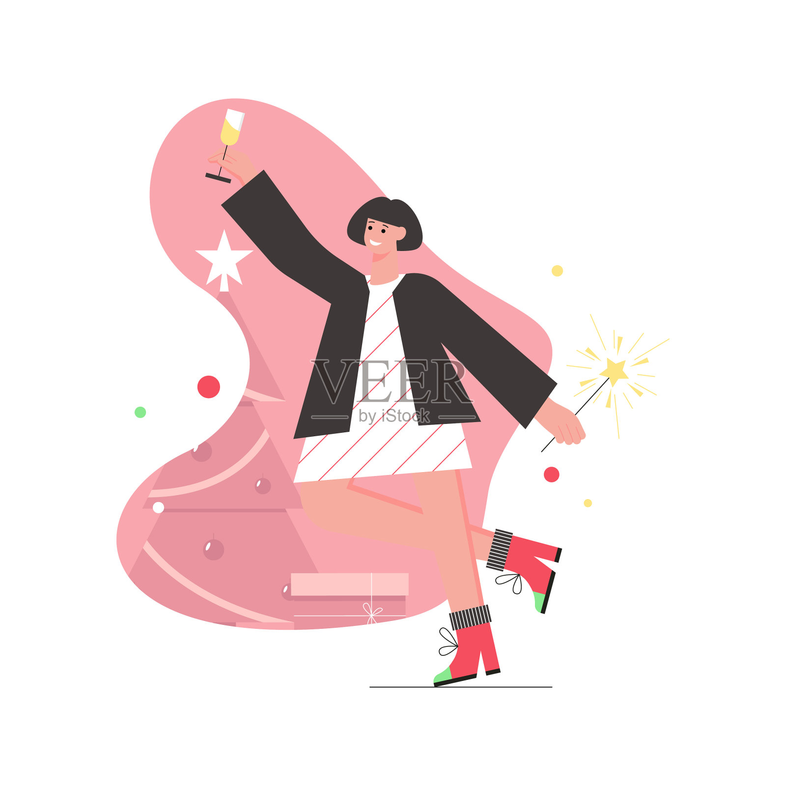 圣诞冬季活动现代平概念设计元素图片