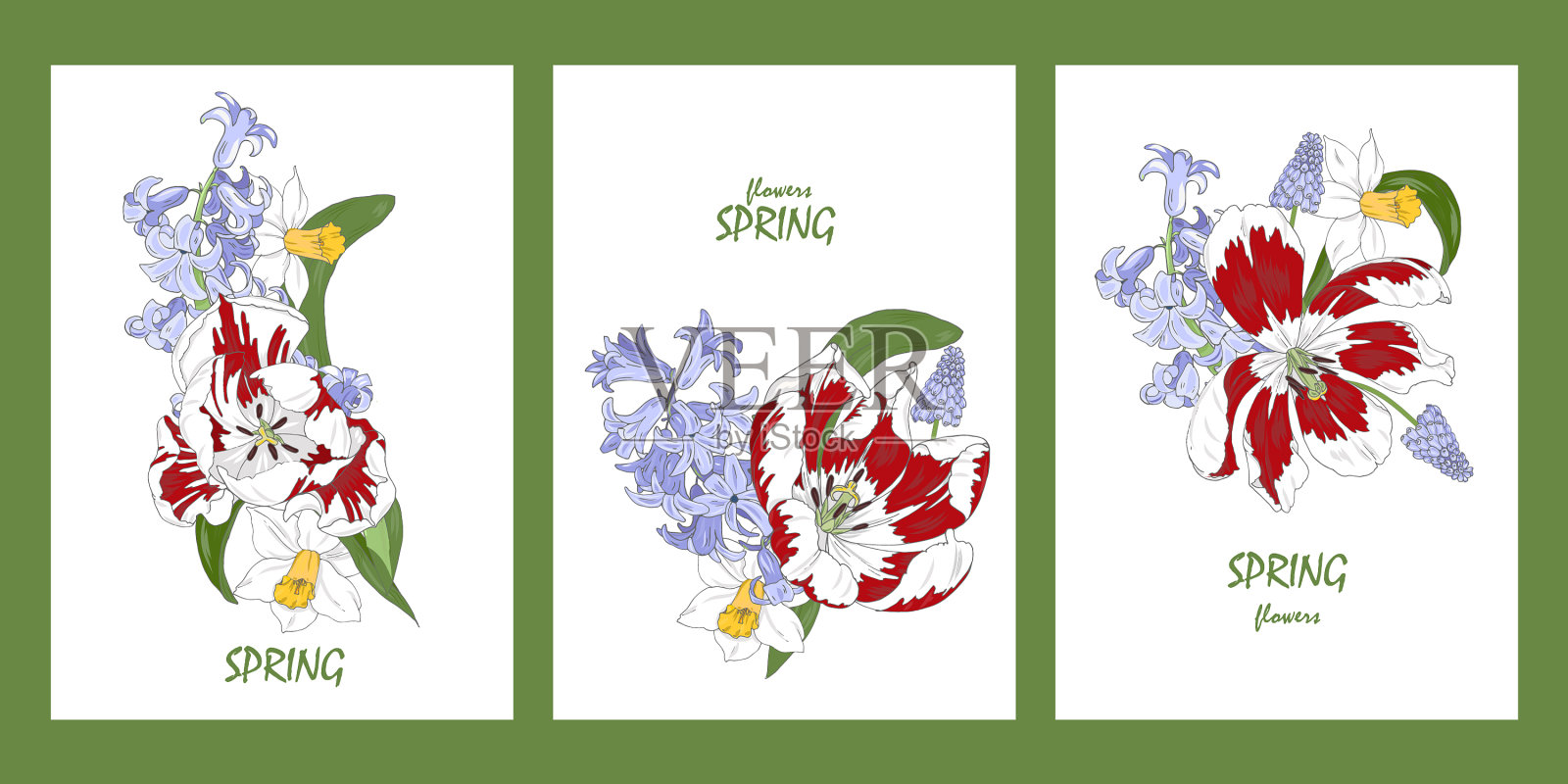 一套春花横幅设计模板素材