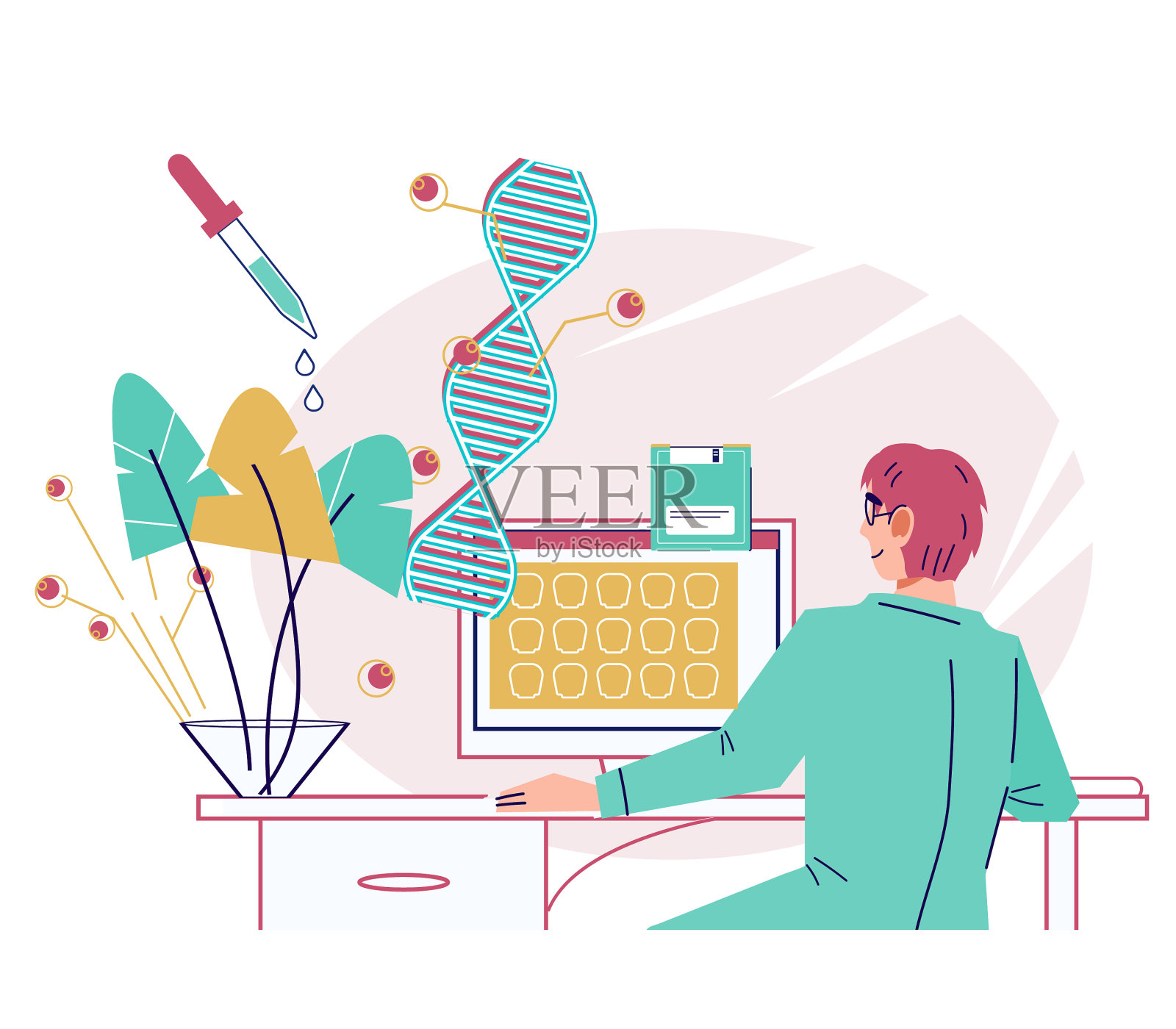 DNA生物技术的遗传医学研究设计元素图片