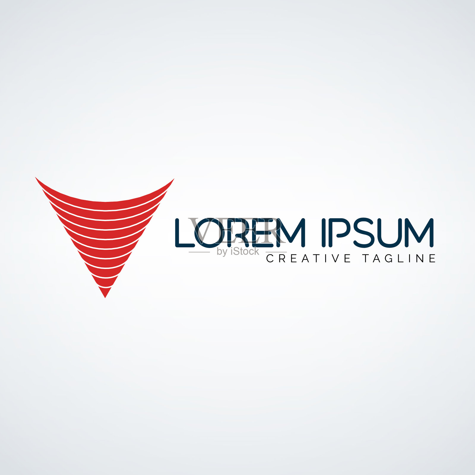 现代三角形标志字母v符号图标插画图片素材