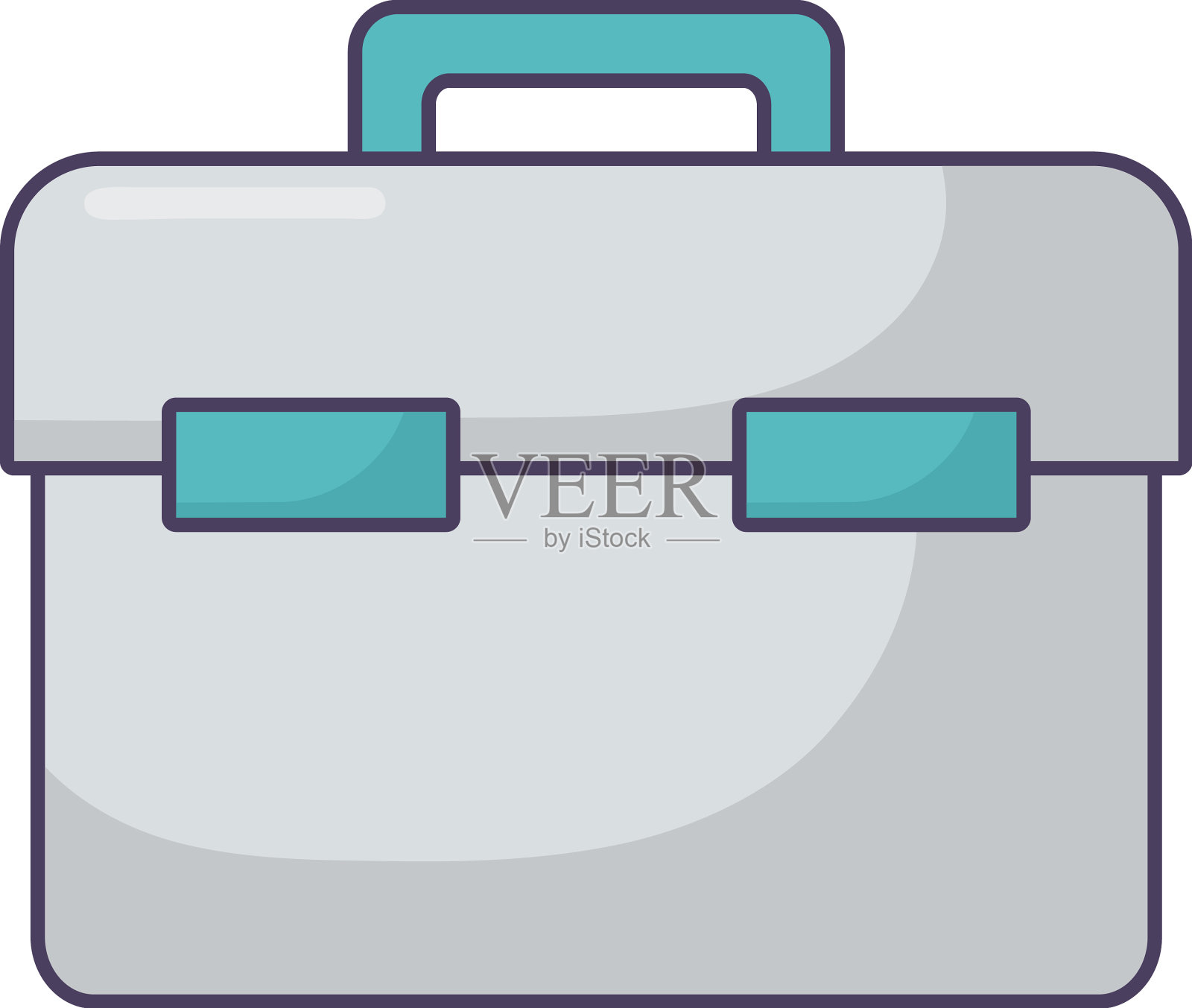 灰色的公文包的设计插画图片素材