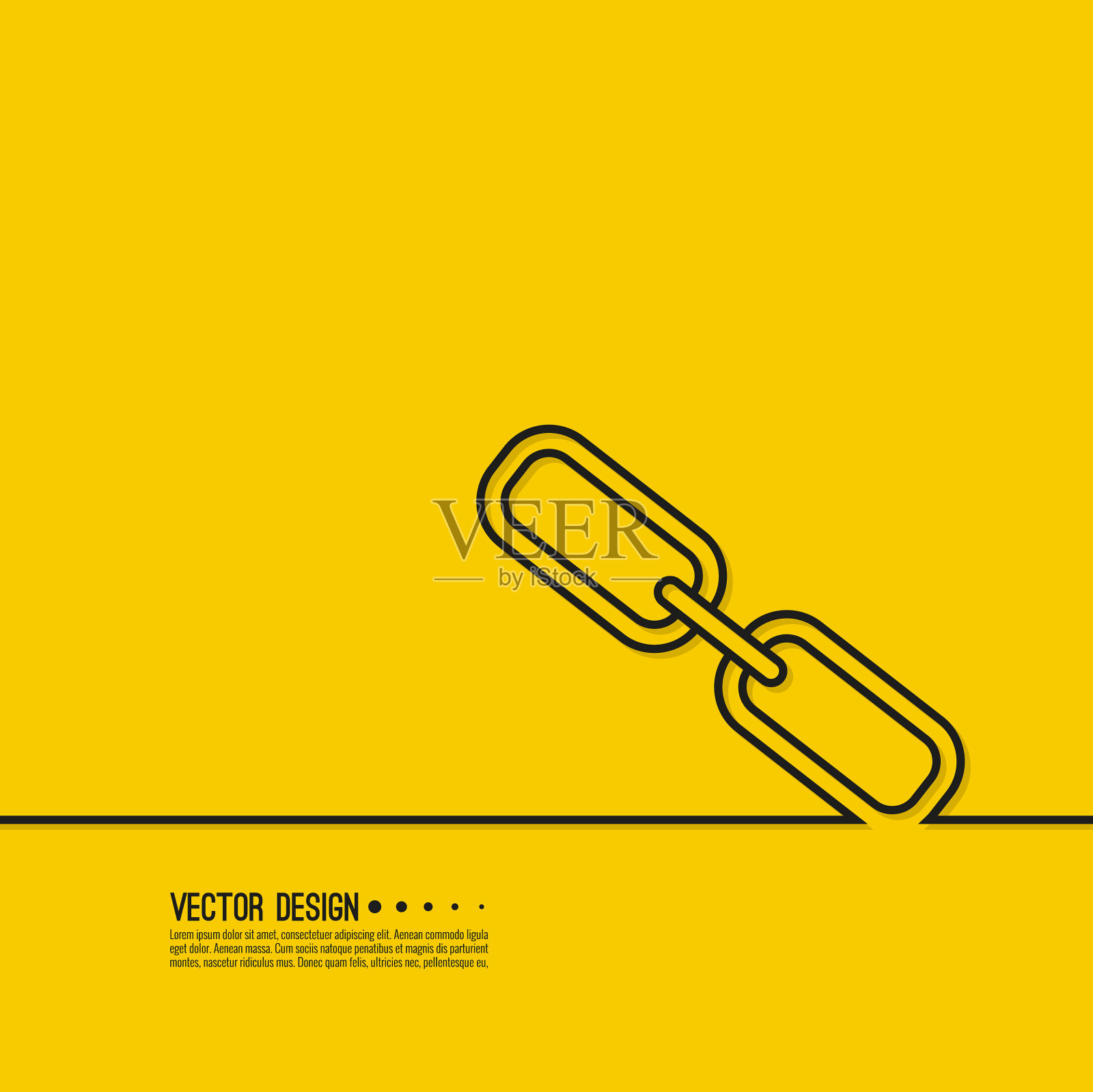 带有链接的链图标插画图片素材