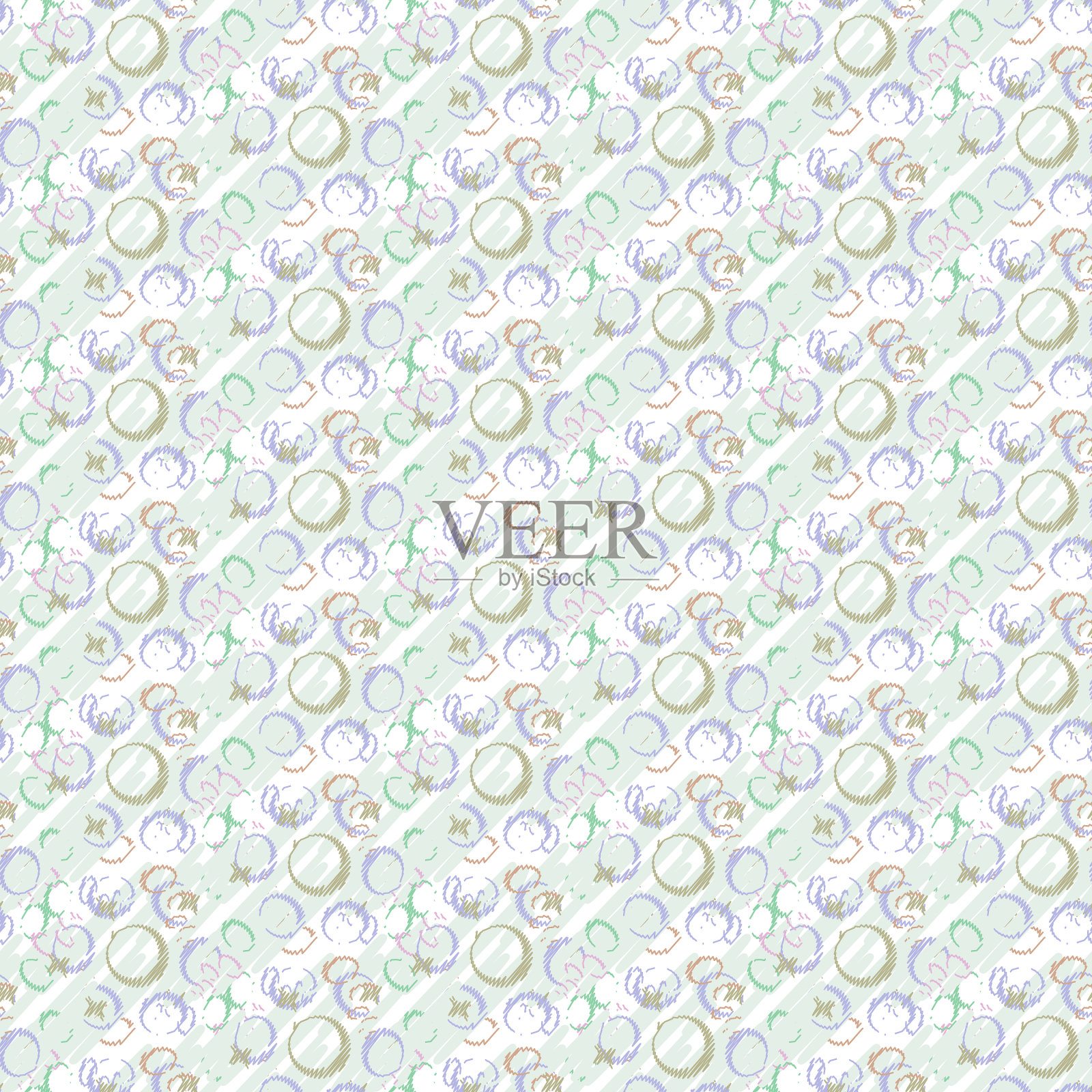 一套无缝的抽象几何图案插画图片素材