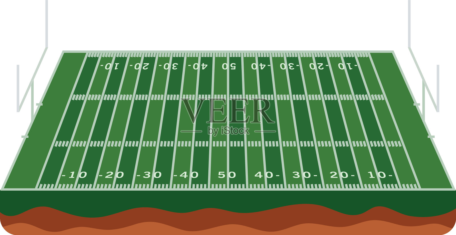 绿色美式足球设计插画图片素材