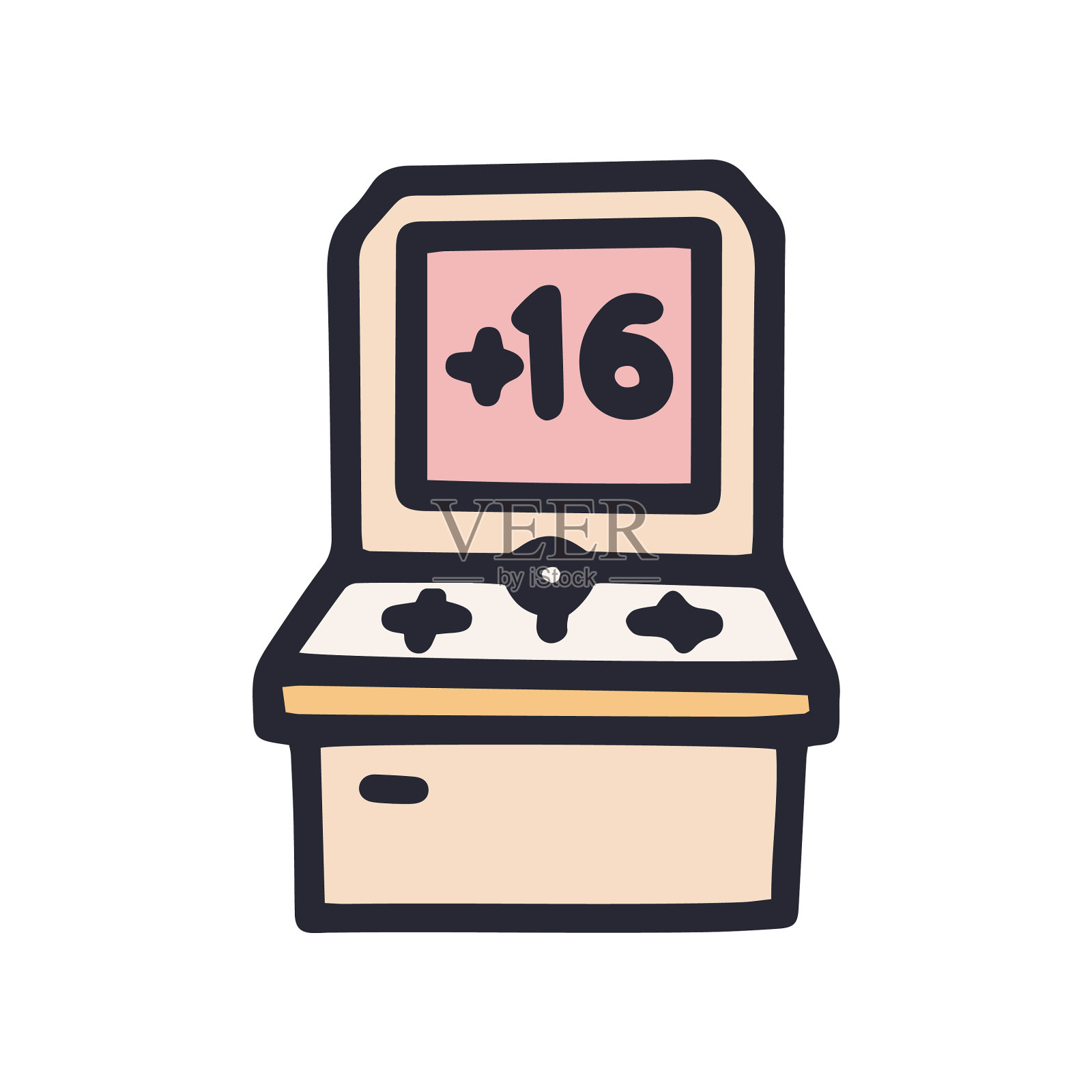 游戏机颜色的年龄限制设计元素图片