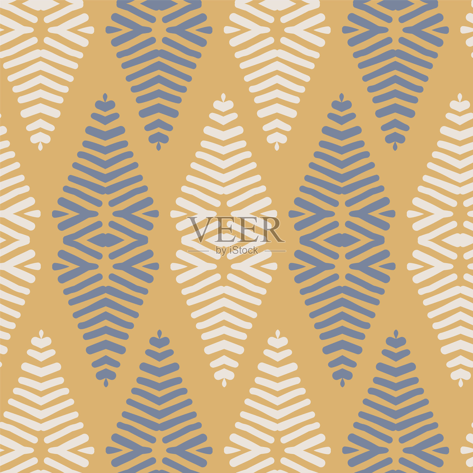 法国黄色几何亚麻无缝图案插画图片素材