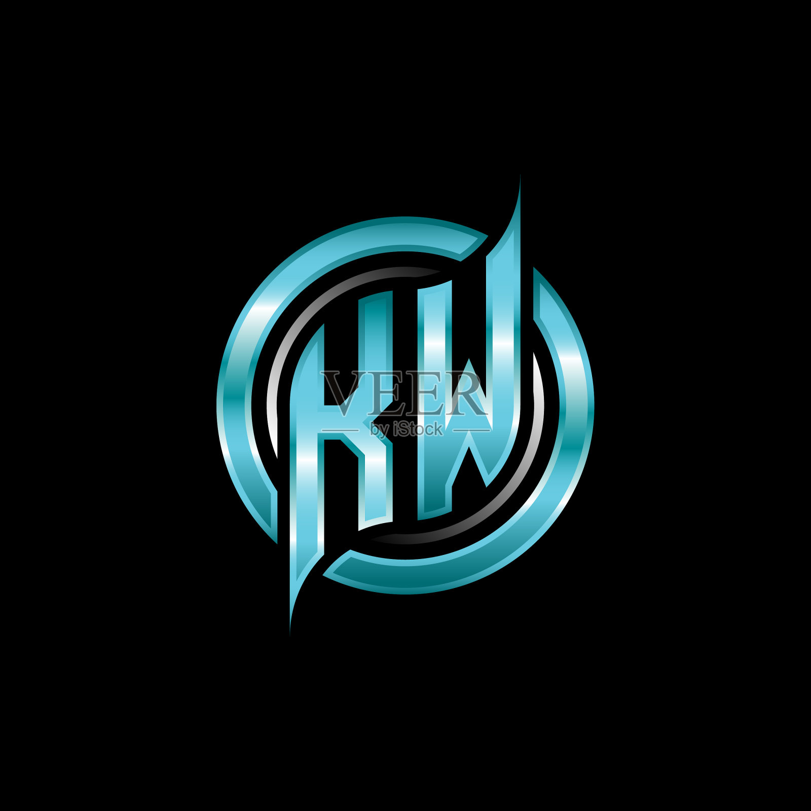 初始字母组合标志圆插画图片素材