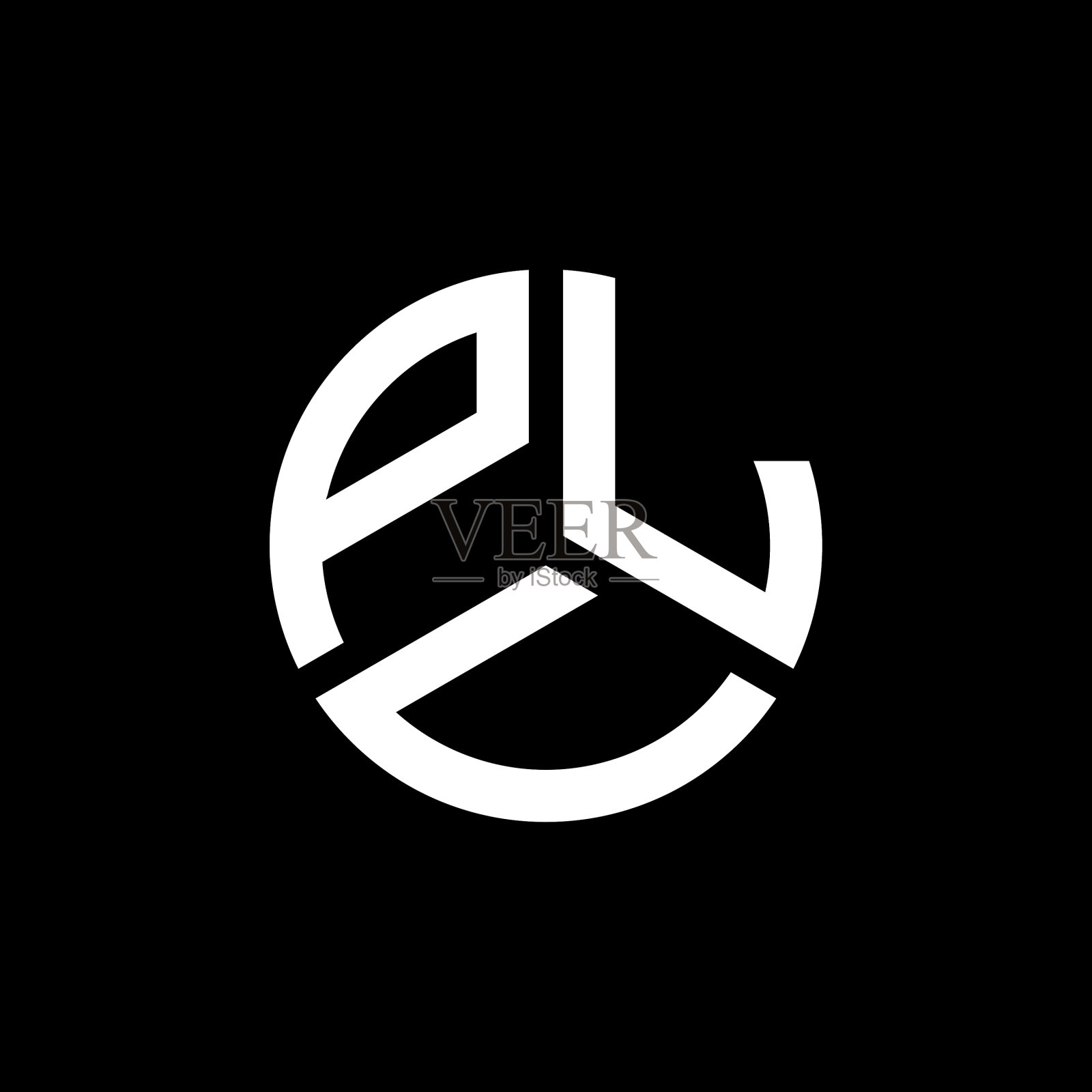 车体字母标志设计，黑色背景车体插画图片素材