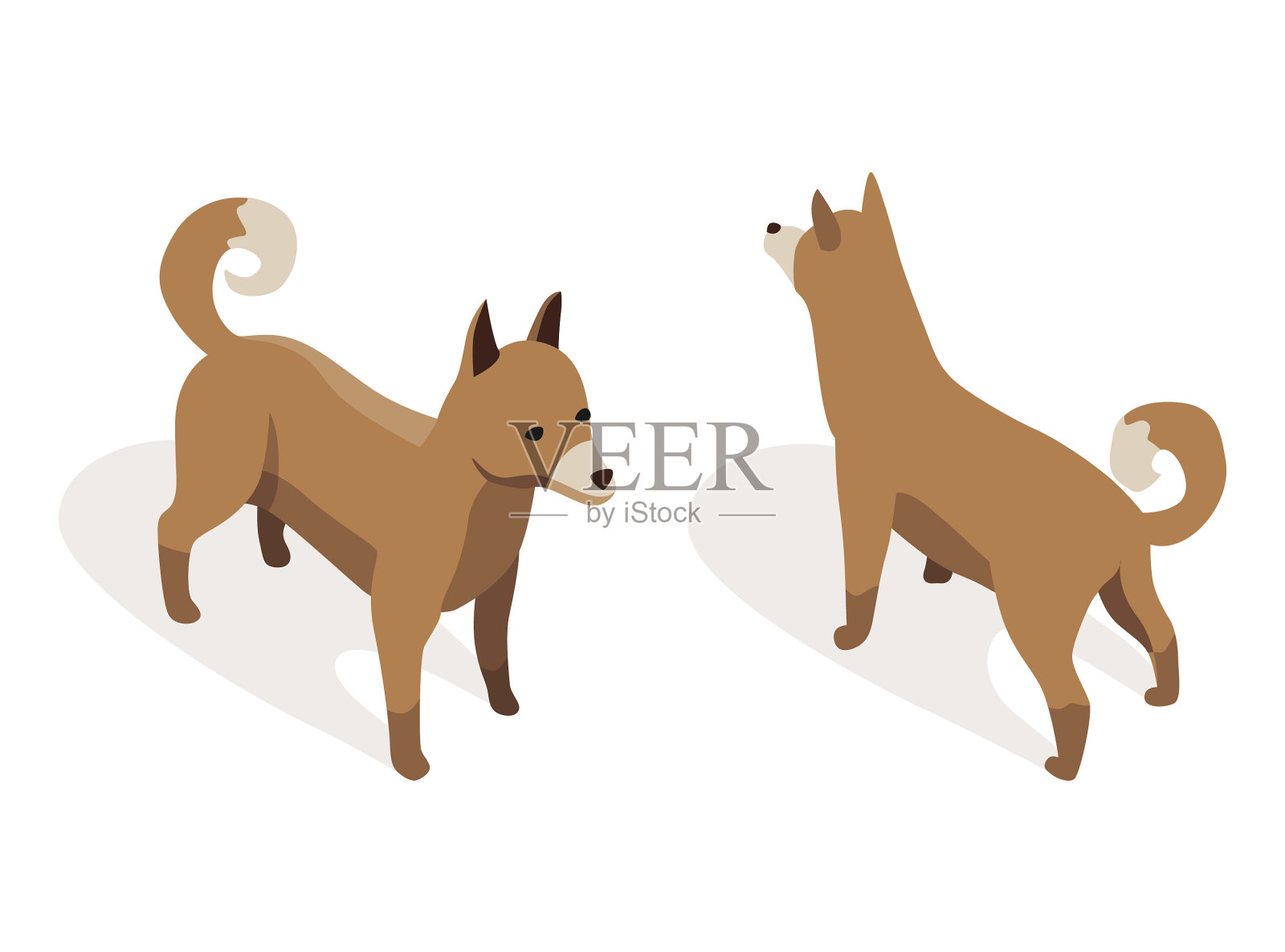 三维平面农场动物等距家畜插画图片素材