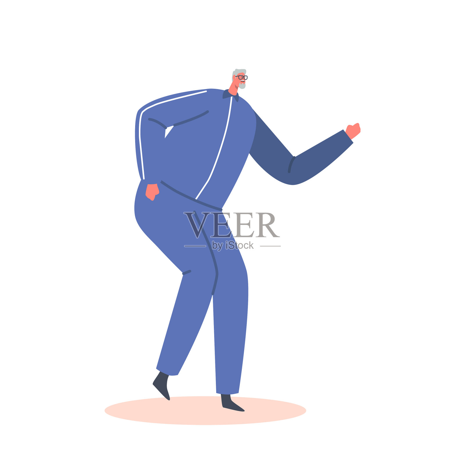 爷爷跳舞是老年人活跃的爱好设计元素图片