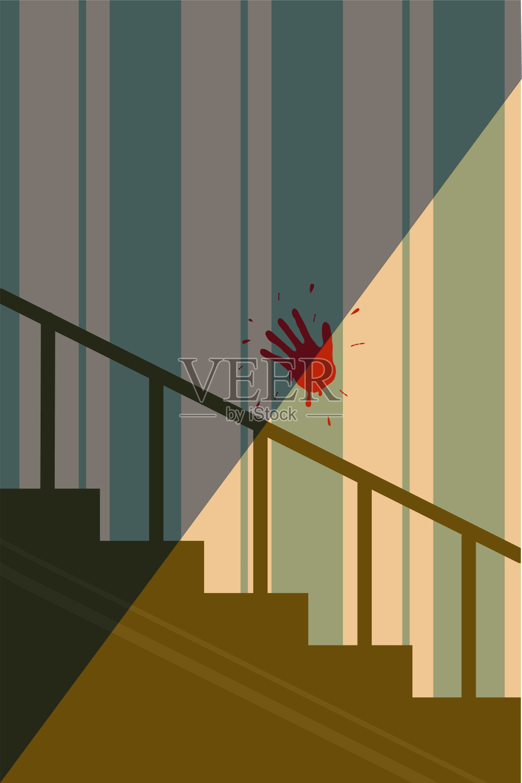 复古海报万圣节电影传单设计极简主义。恐怖的老电影。布局模板。聚会装饰。创造性的矢量图。节日海报设计。恐怖老电影设计模板素材