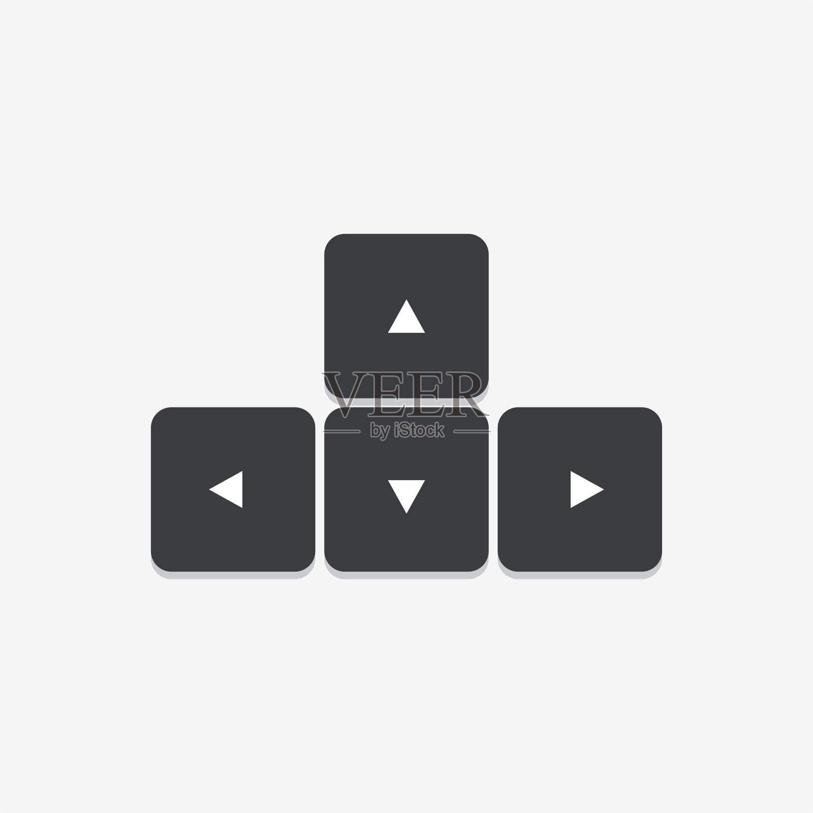 方向键键盘矢量图标插画图片素材