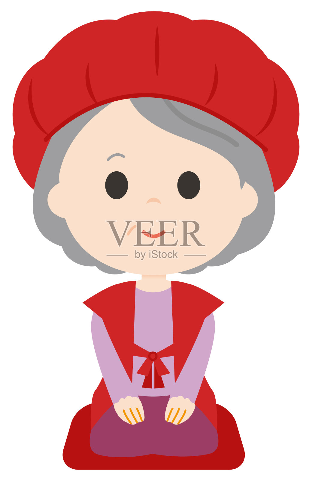 女人庆祝长寿，日本的活动。设计元素图片