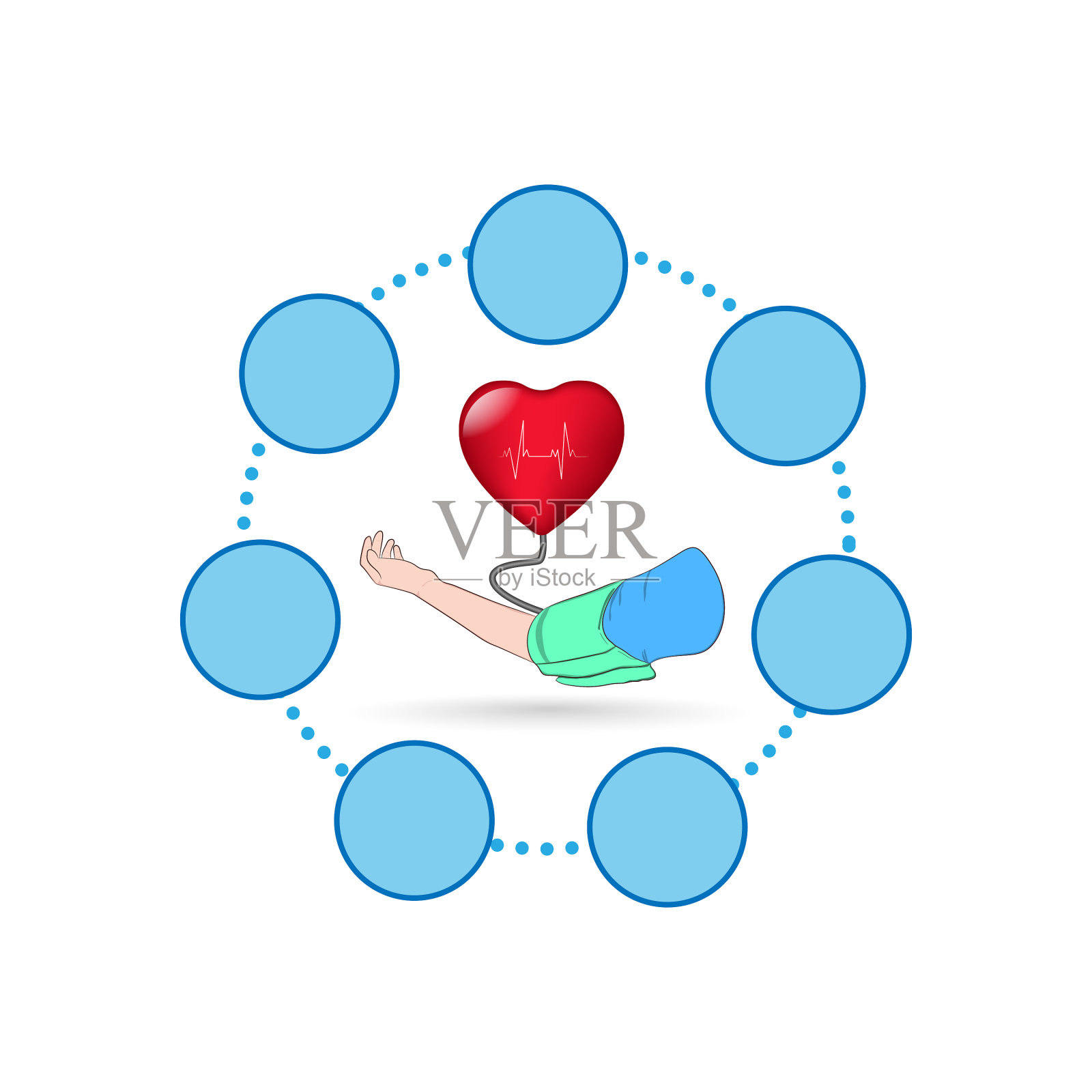 图形绘制血压概念警告设计元素图片