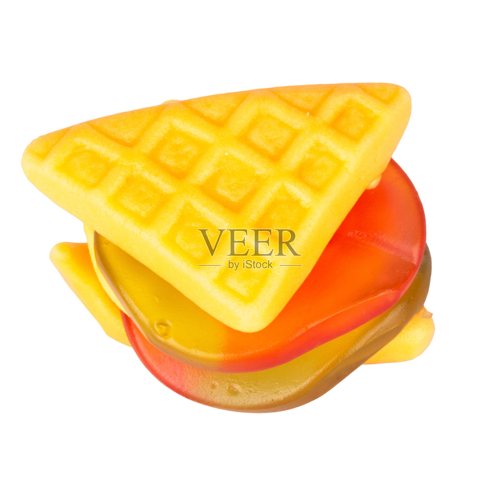 汉堡果冻孤立在白色背景照片摄影图片