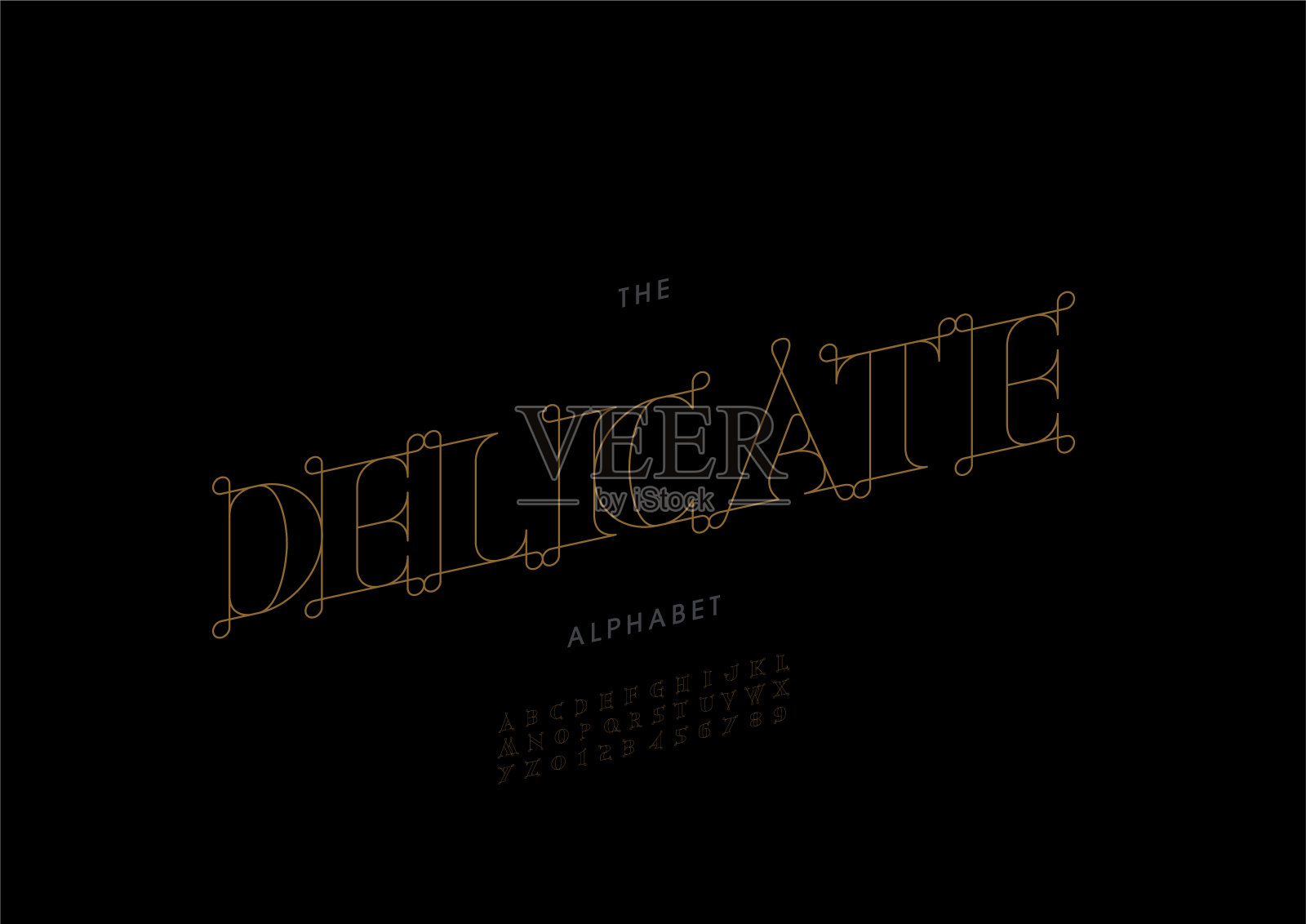 精致的字母插画图片素材