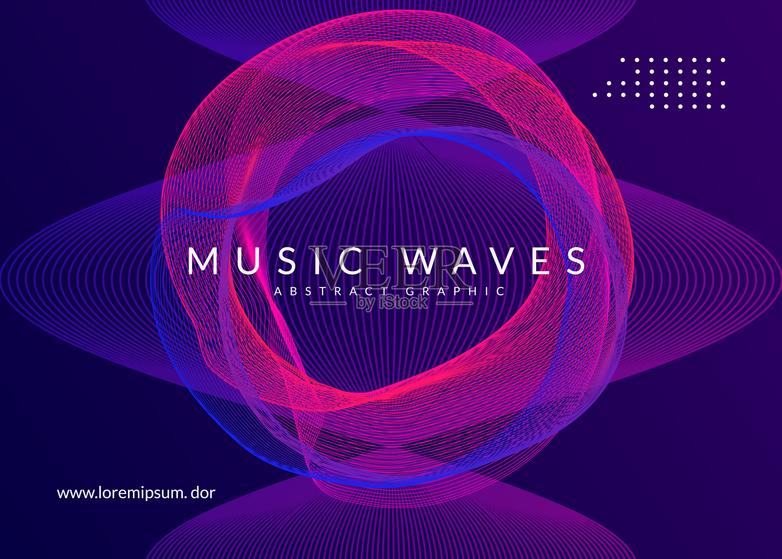 霓虹灯dj派对传单。电子舞曲。电子恍惚。电子声音事件。俱乐部电影节海报。插画图片素材