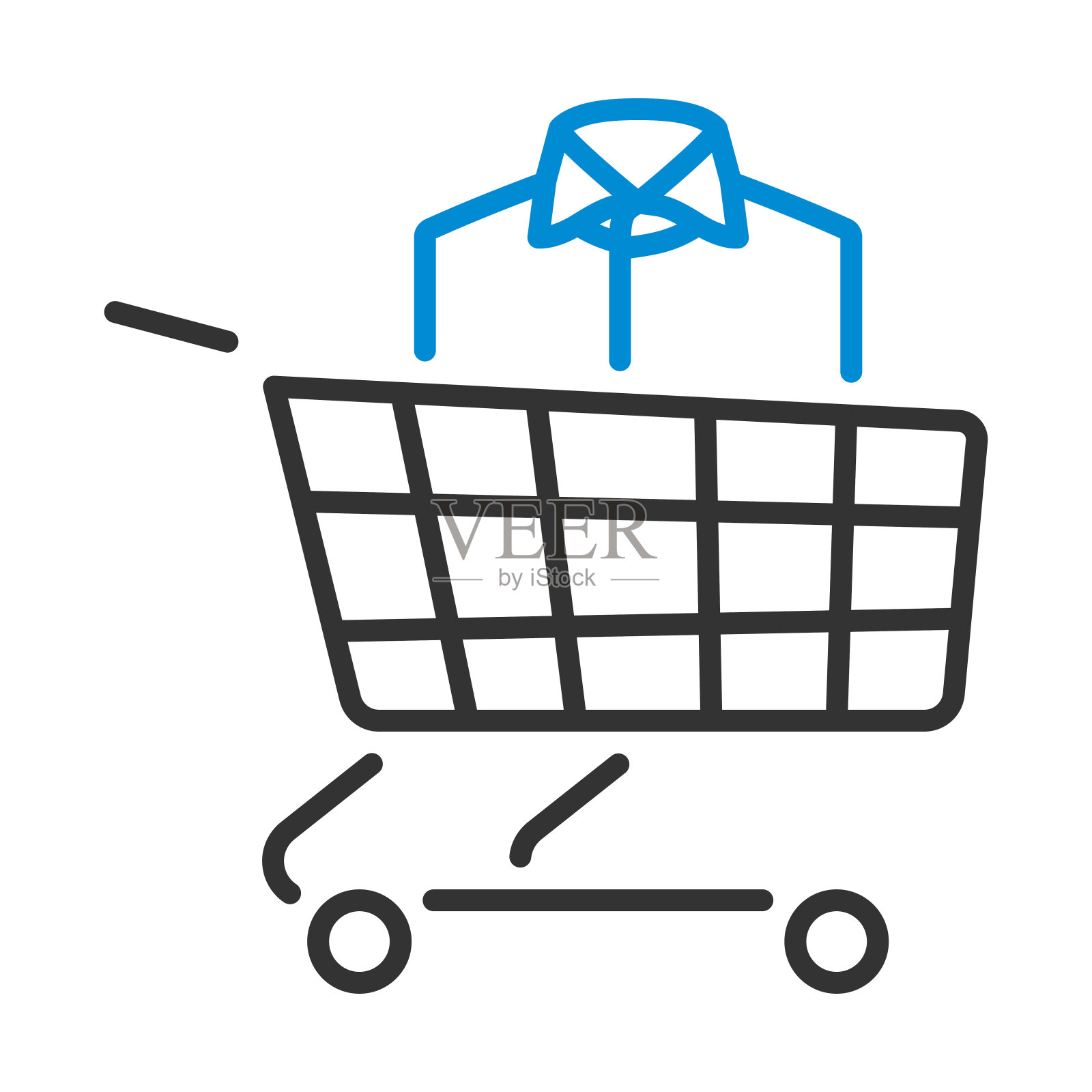 购物车与衣服(衬衫)图标设计元素图片