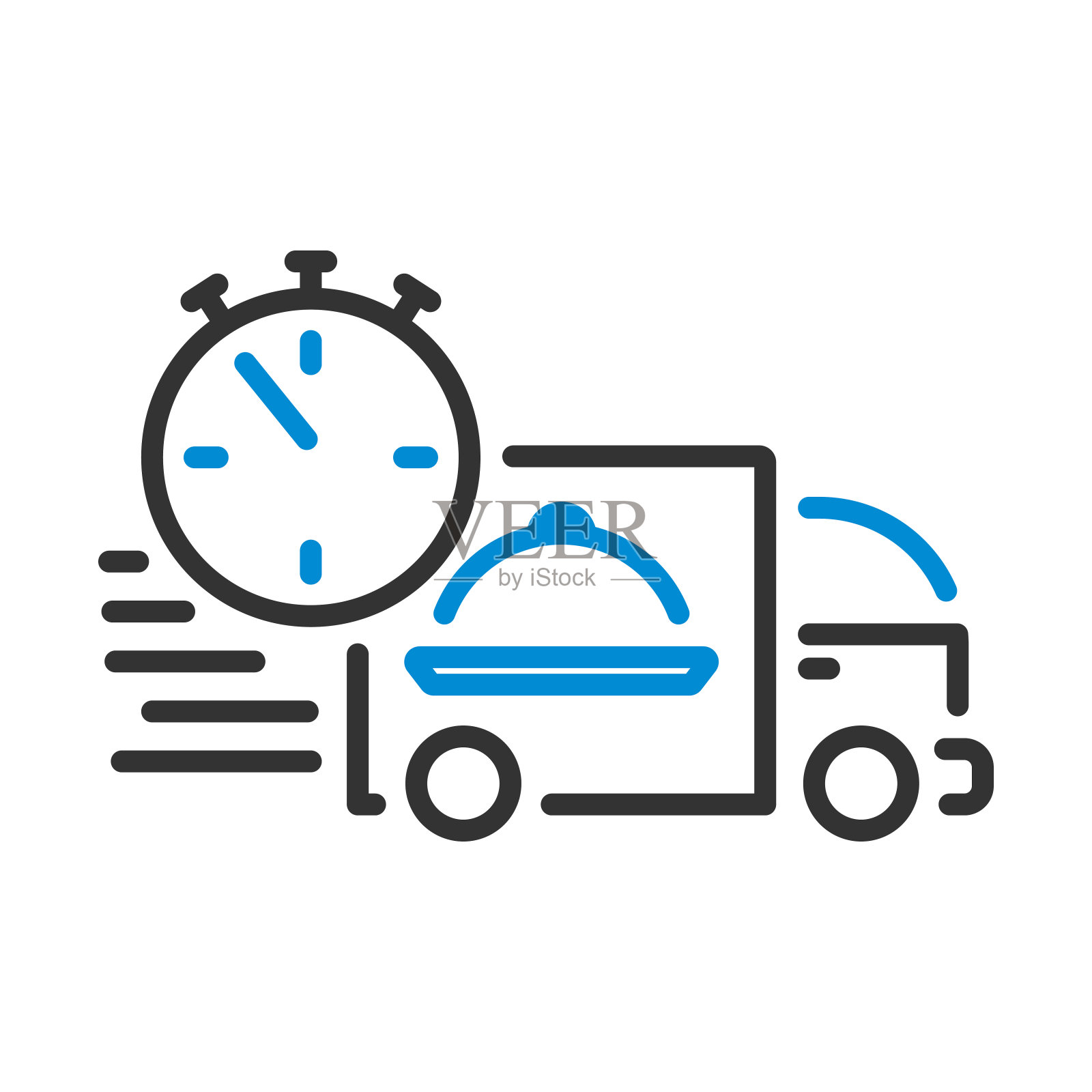 快餐送餐车图标插画图片素材