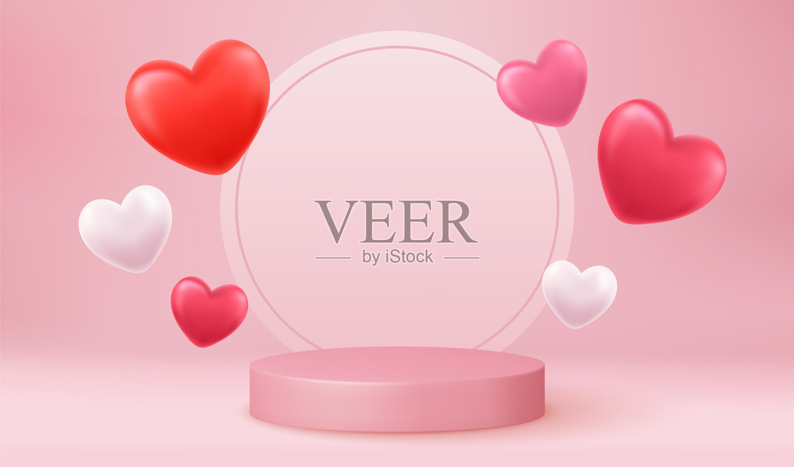 用心登上领奖台插画图片素材