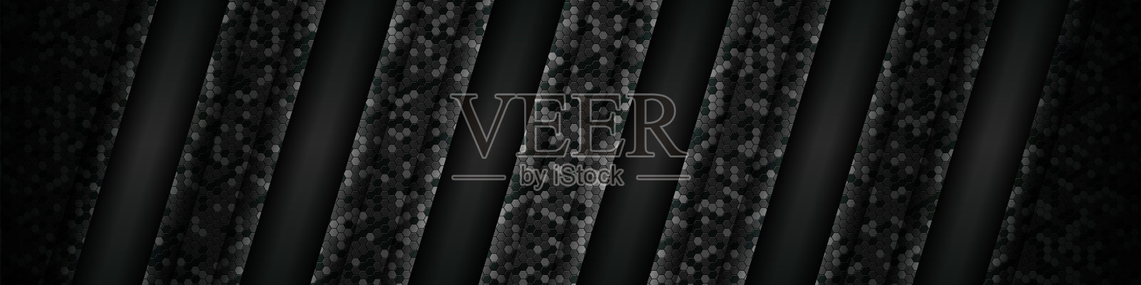 深色现实抽象背景重叠层纹理与六边形元素装饰插画图片素材