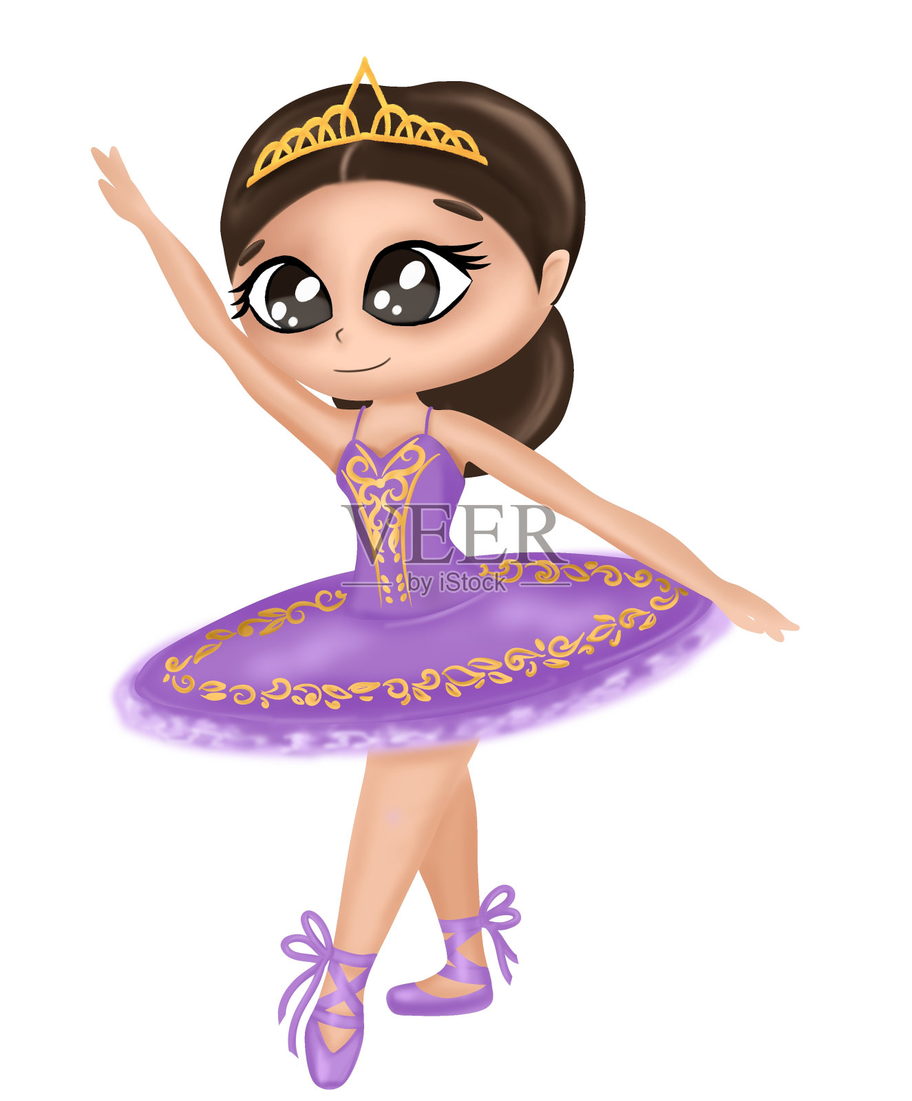 芭蕾舞女演员,卡通人物插画图片素材