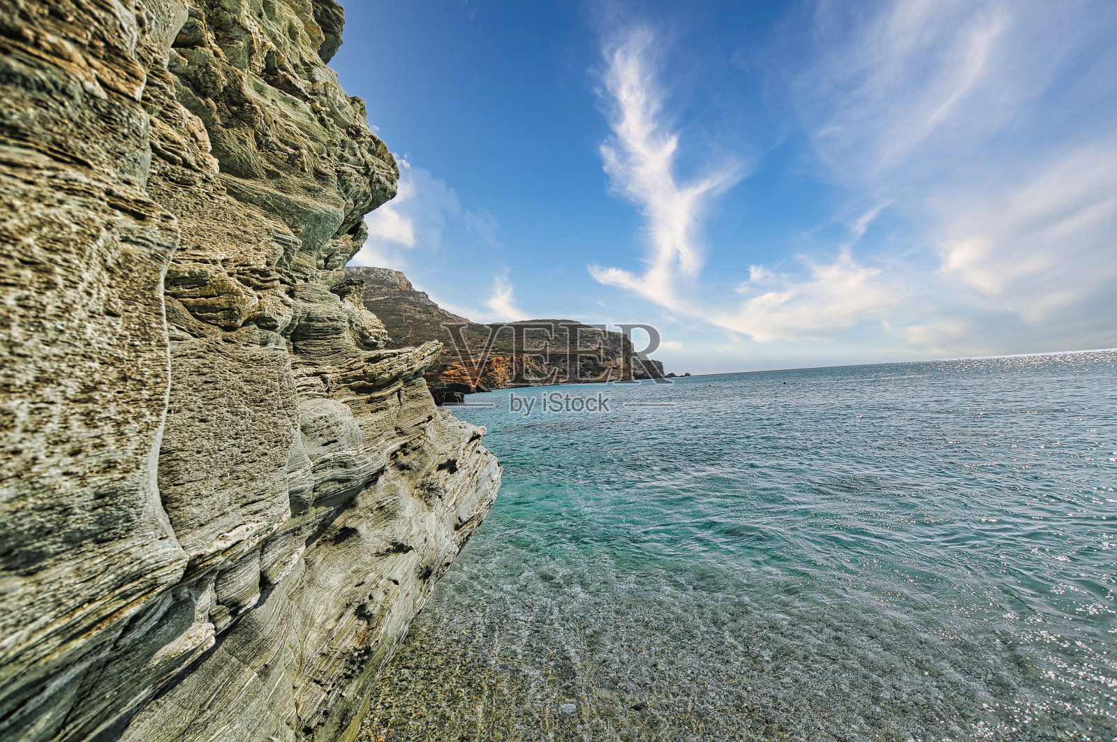 希腊Folegandros的Agali海滩照片摄影图片