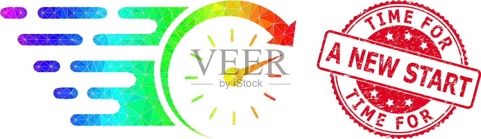 一轮划痕时间为新的开始封印用插画图片素材