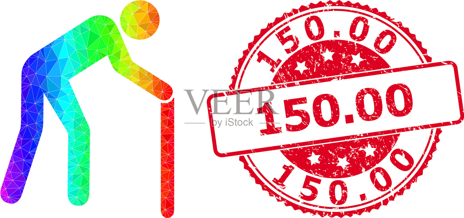 圆形纹理15000密封低聚设计元素图片