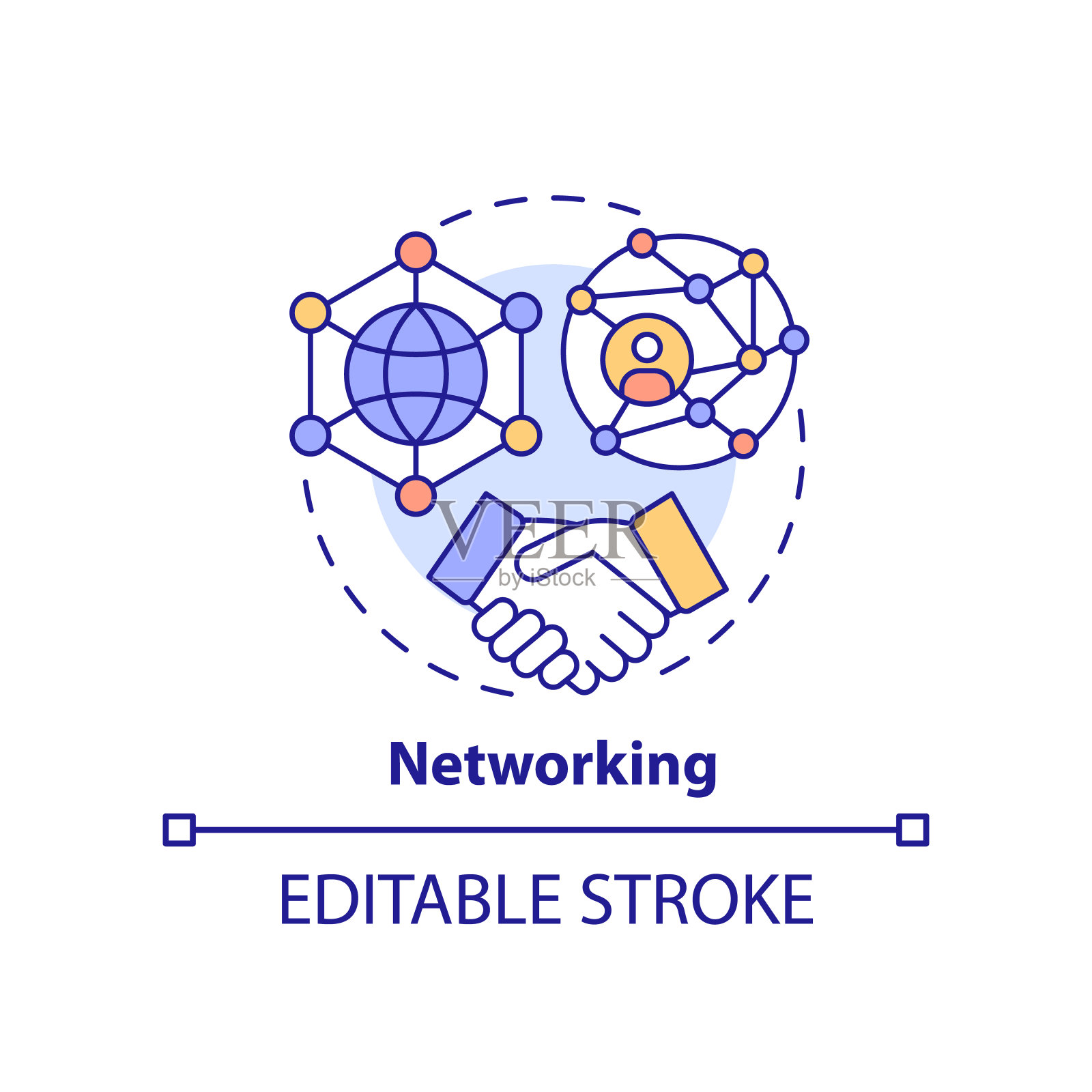 网络概念的图标插画图片素材